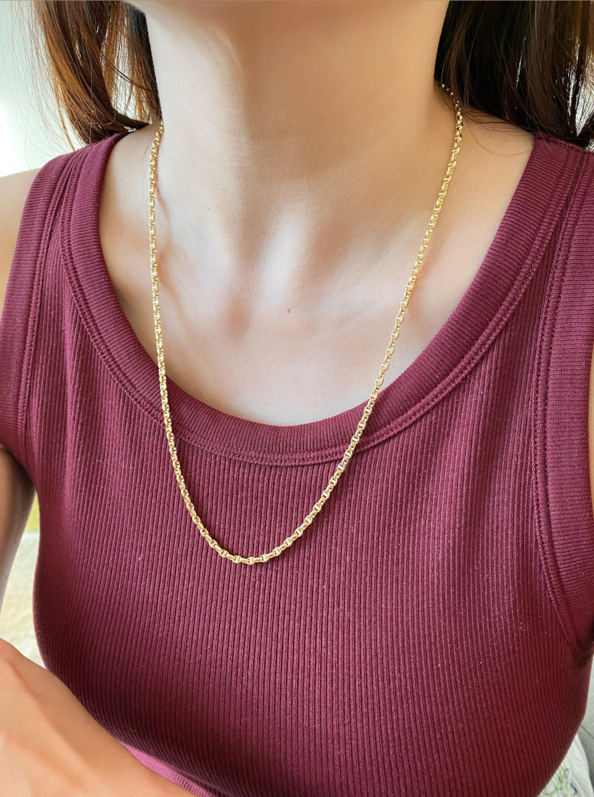 Anchor Necklace (22")