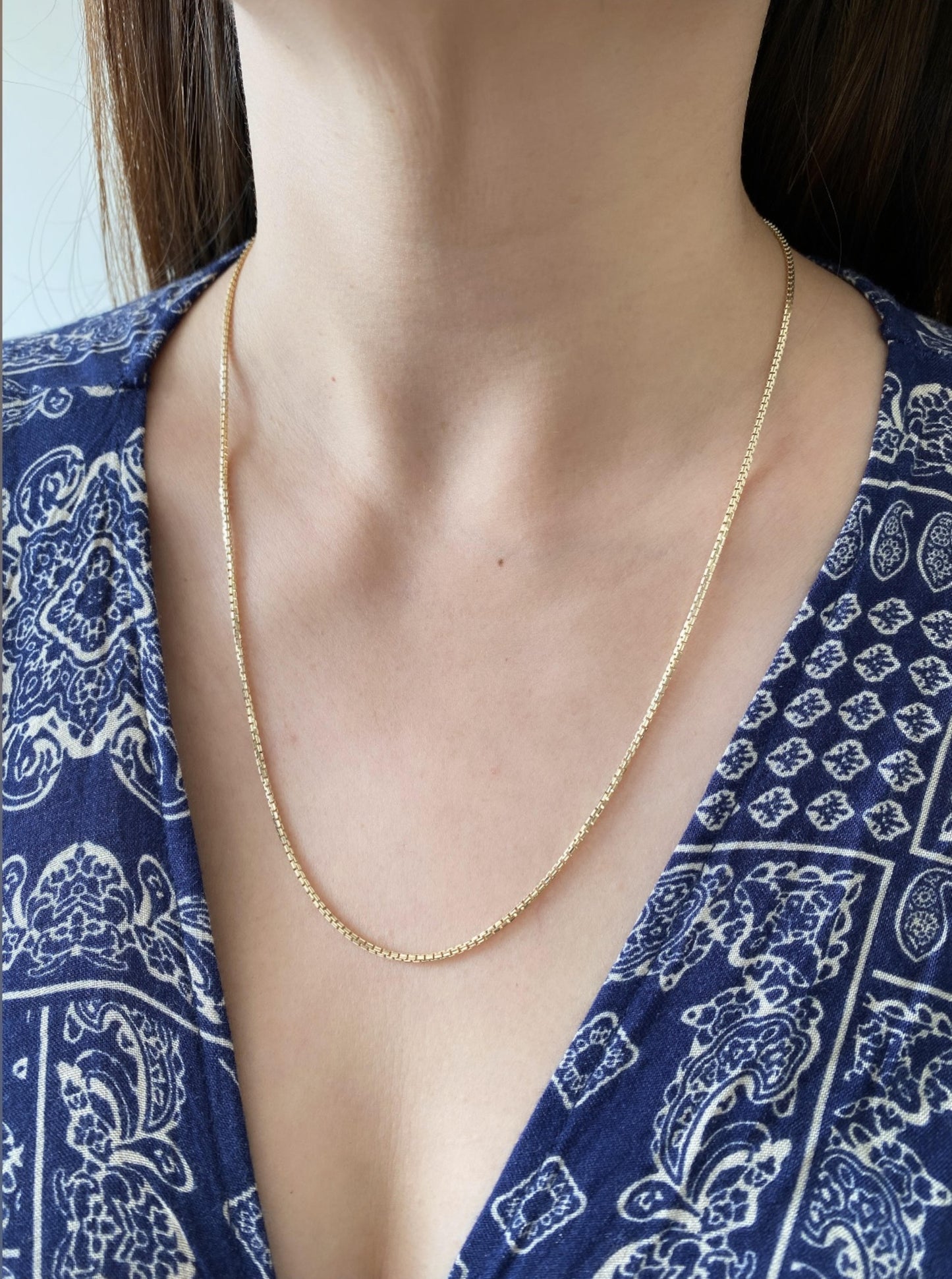 20" Diamond Cut Round Box Chain