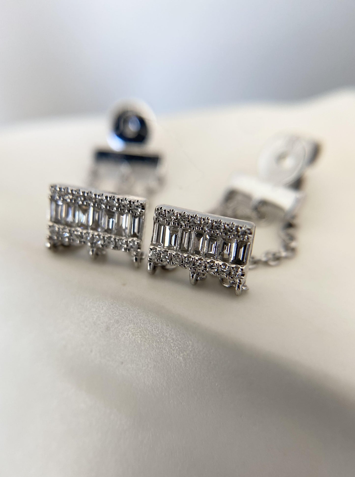 Triple Drop Diamond Earrings