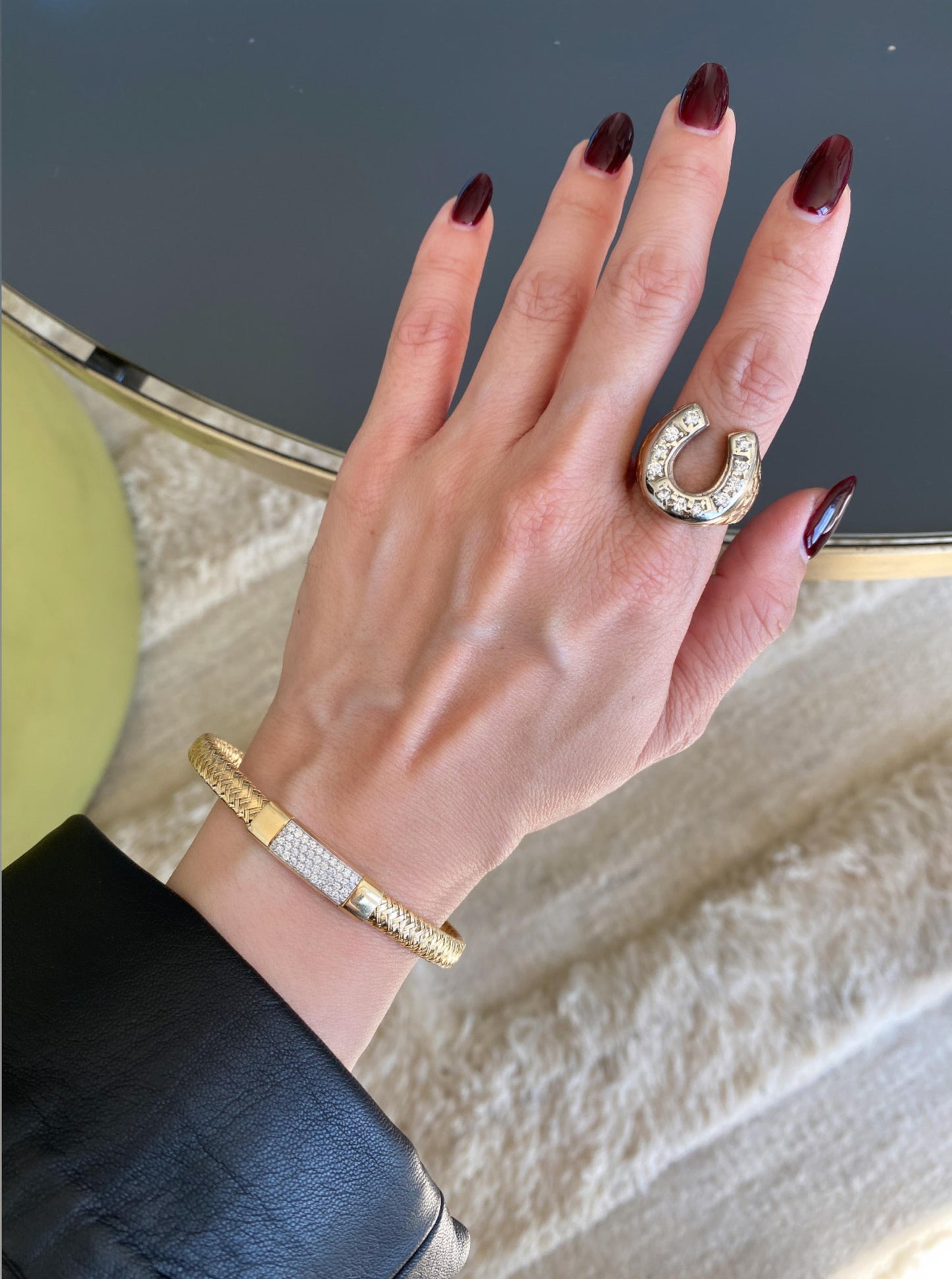 Flexible Woven Diamond Bangle