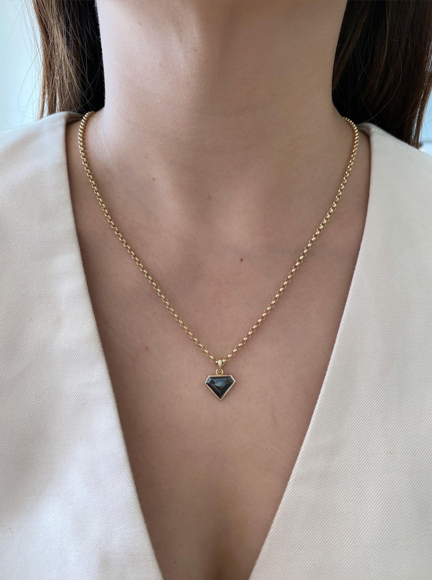 Black Diamond Shield Charm