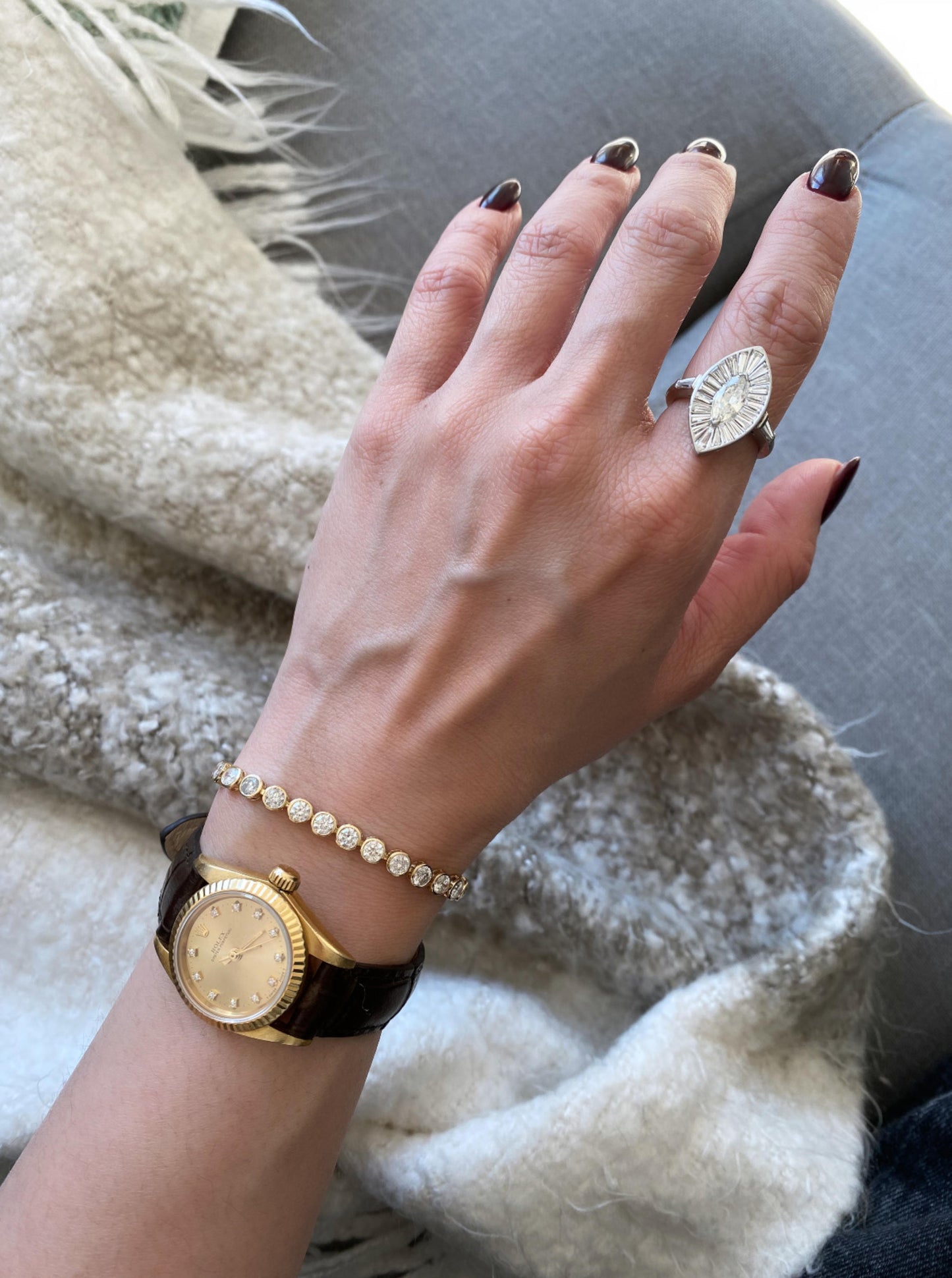 Bezel Tennis Diamond Bracelet
