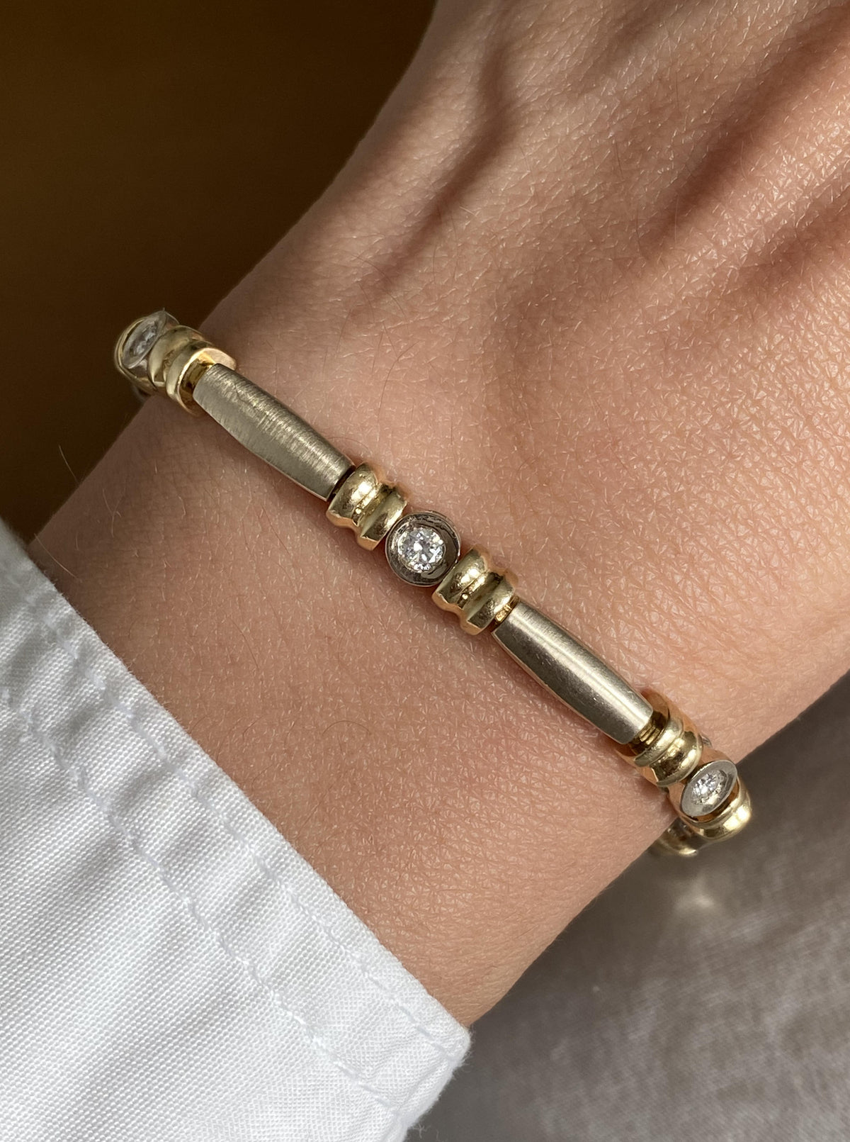 Vintage Satin Diamond Bracelet