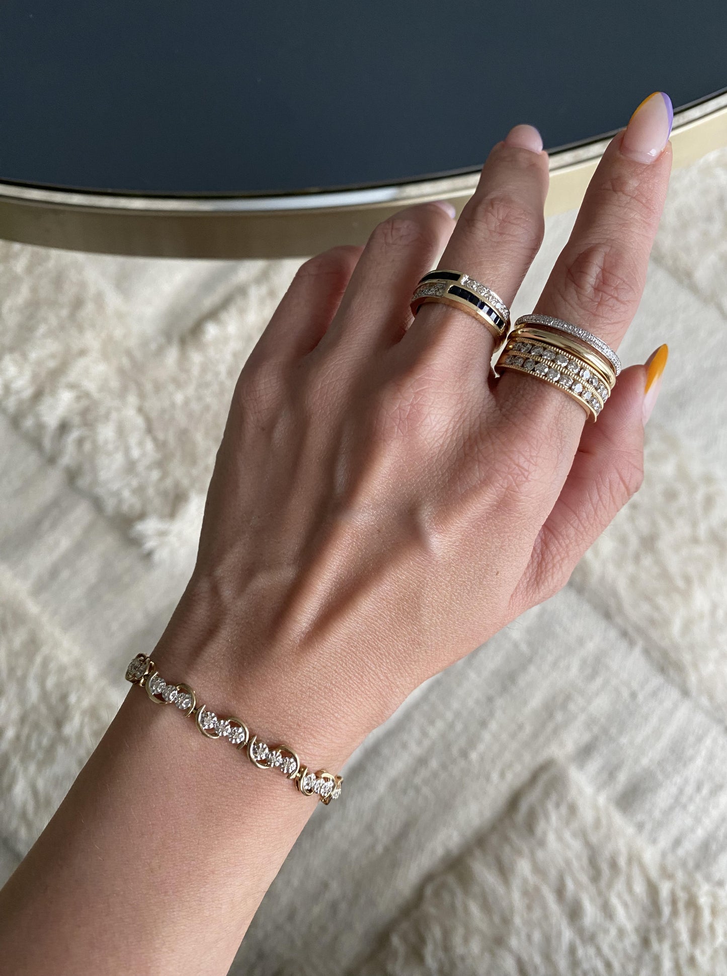 10K Vintage Diamond Bracelet