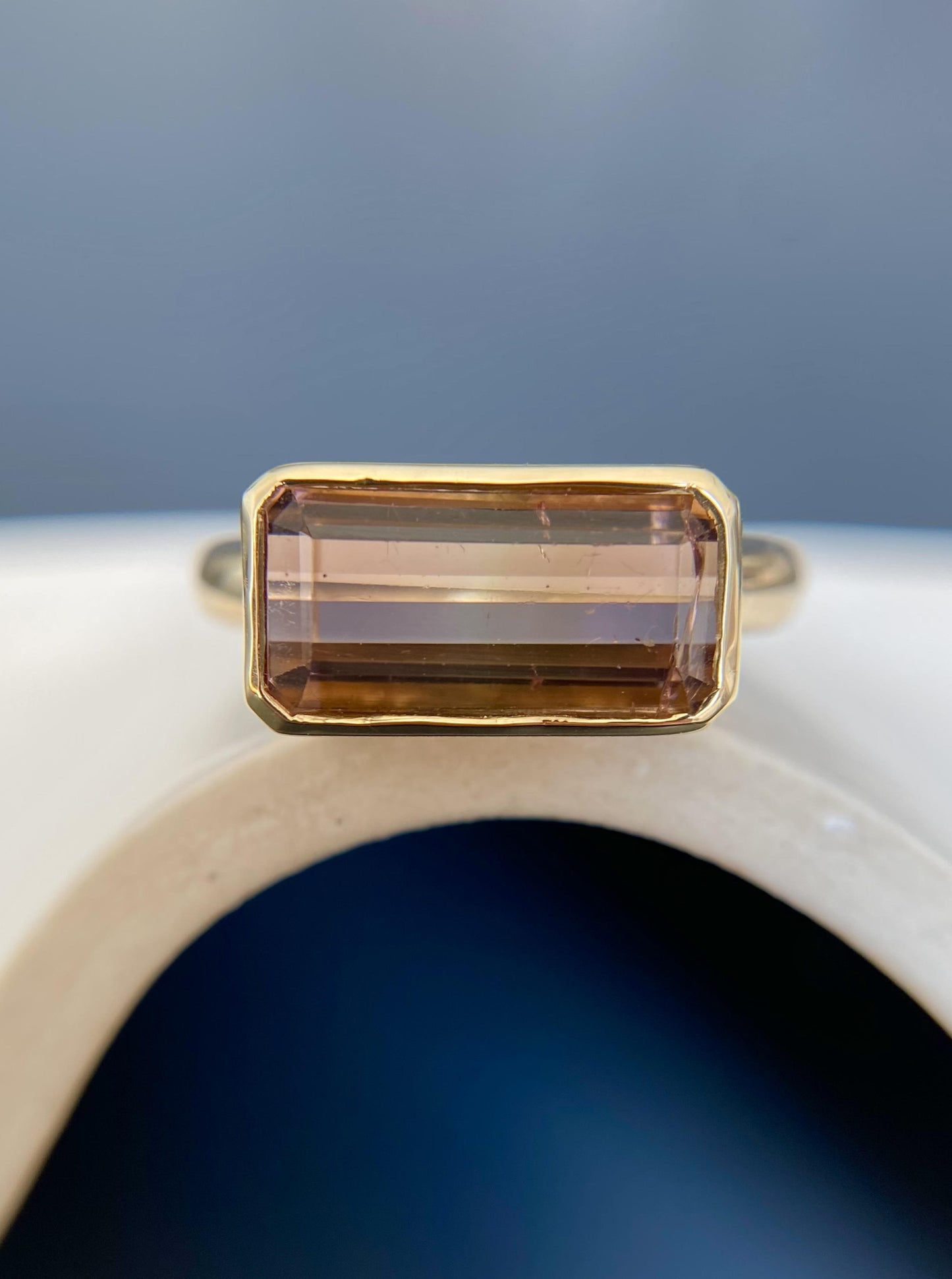 East West Tourmaline Ring