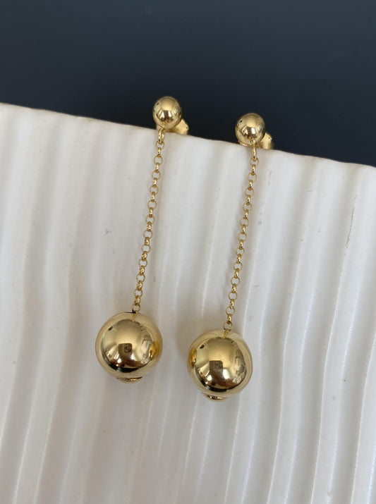Double Ball Dangle Earring