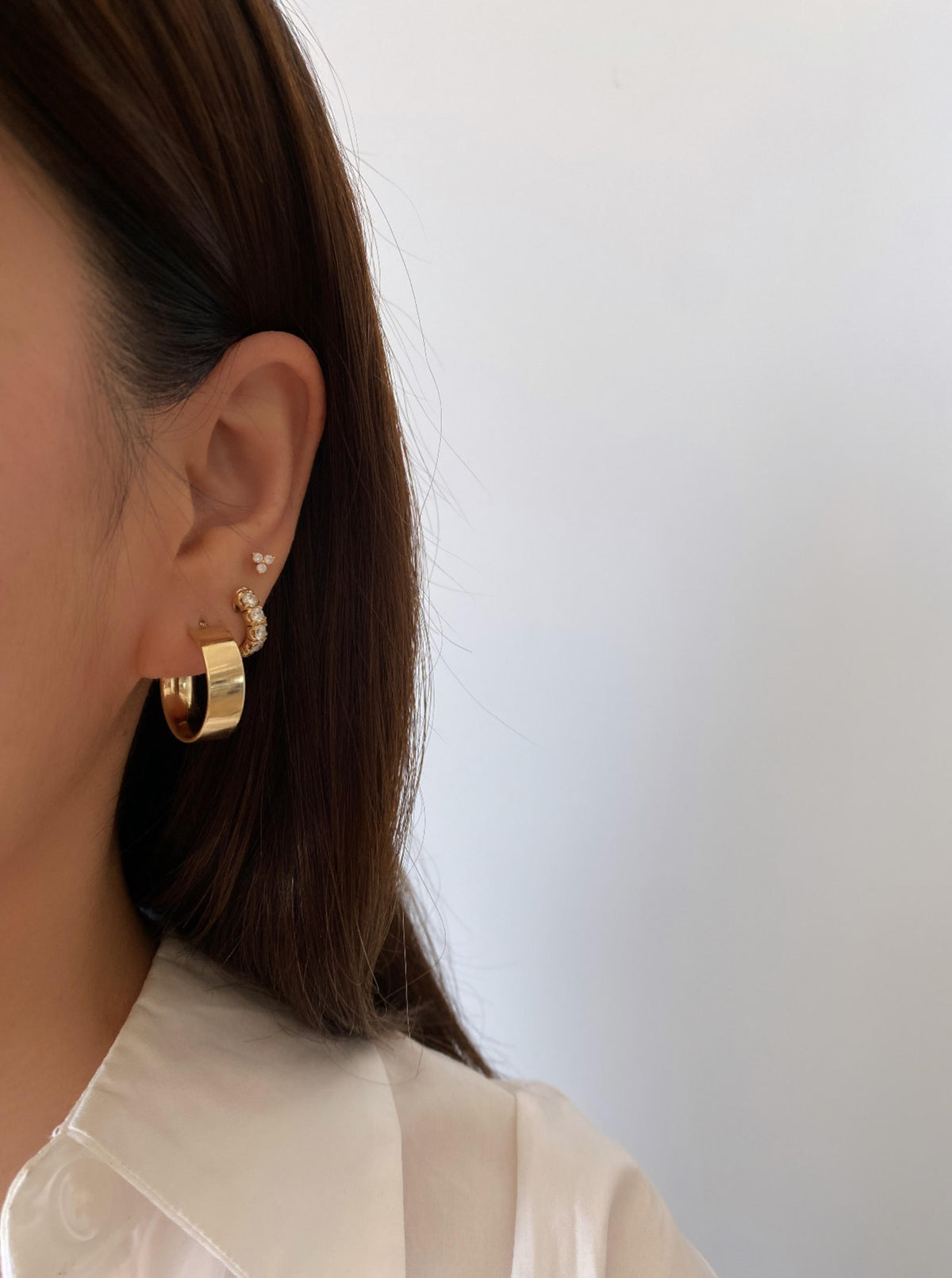 Wide Flat Hoops