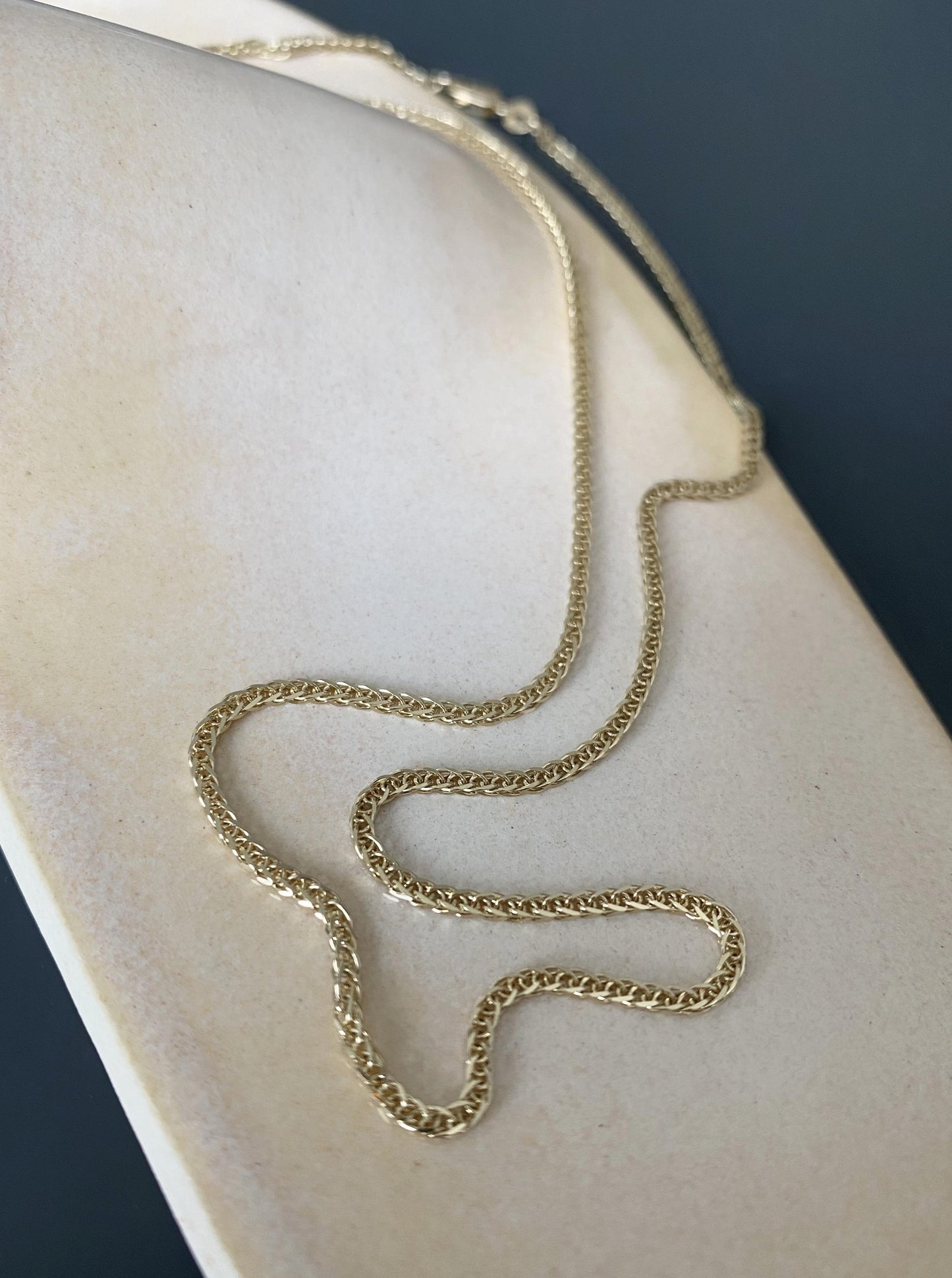 14K Box Wheat Chain