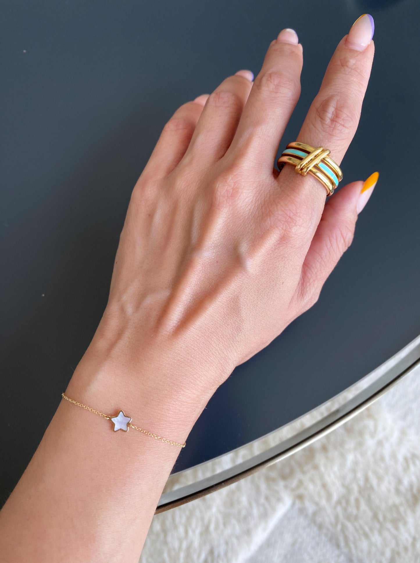 Mother Of Pearl Star Bracelet