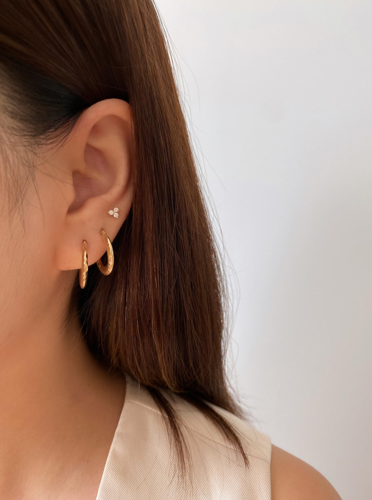 Diamond Cut edge blade Hoops