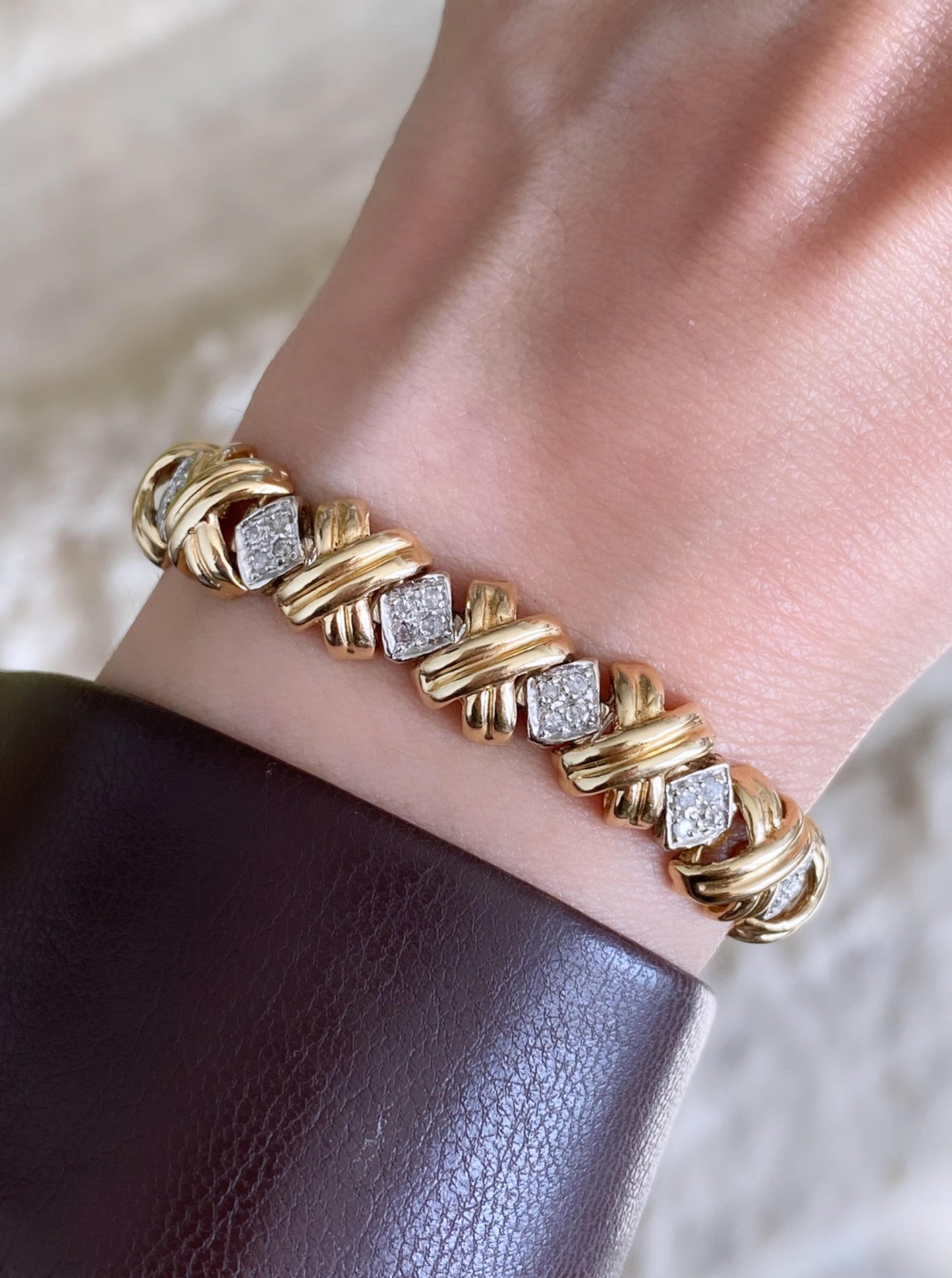 Vintage Diamond Kisses Bracelet