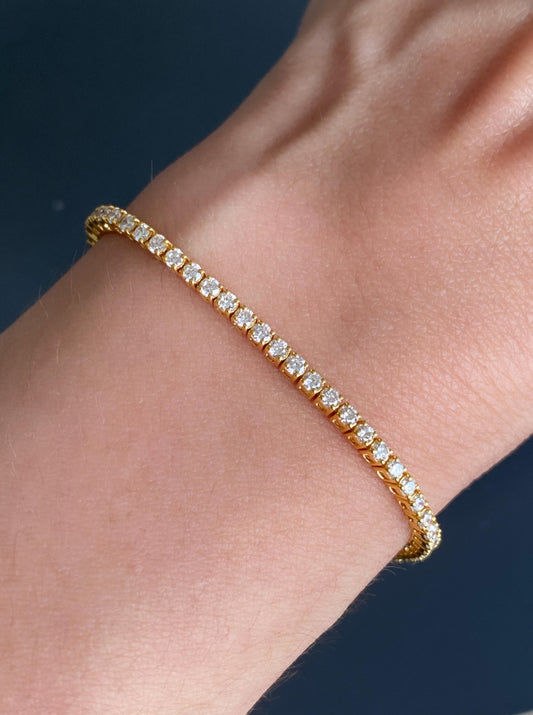 Lab Tennis Diamond Bracelets (yellow gold)