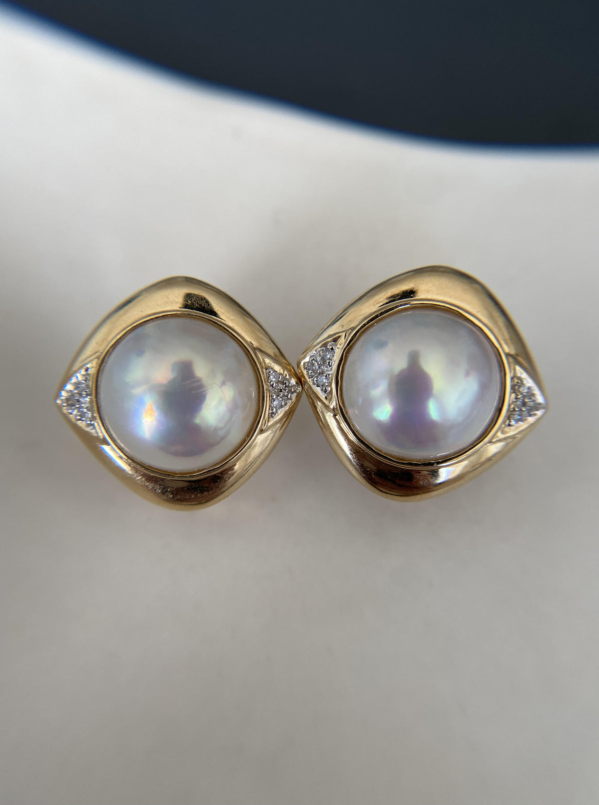 Vintage Mabe Pearl Studs
