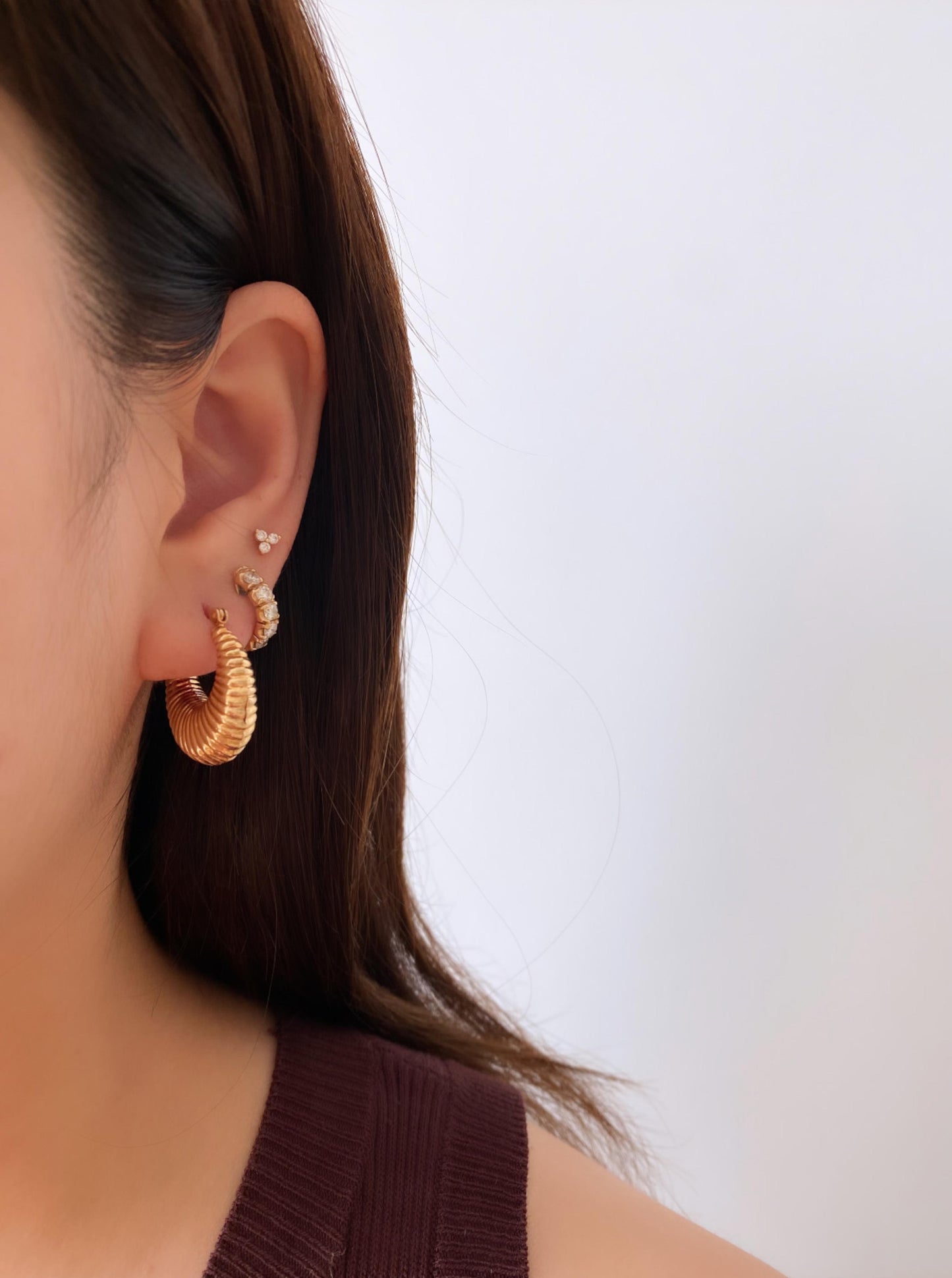 Puffy Croissant Hoops