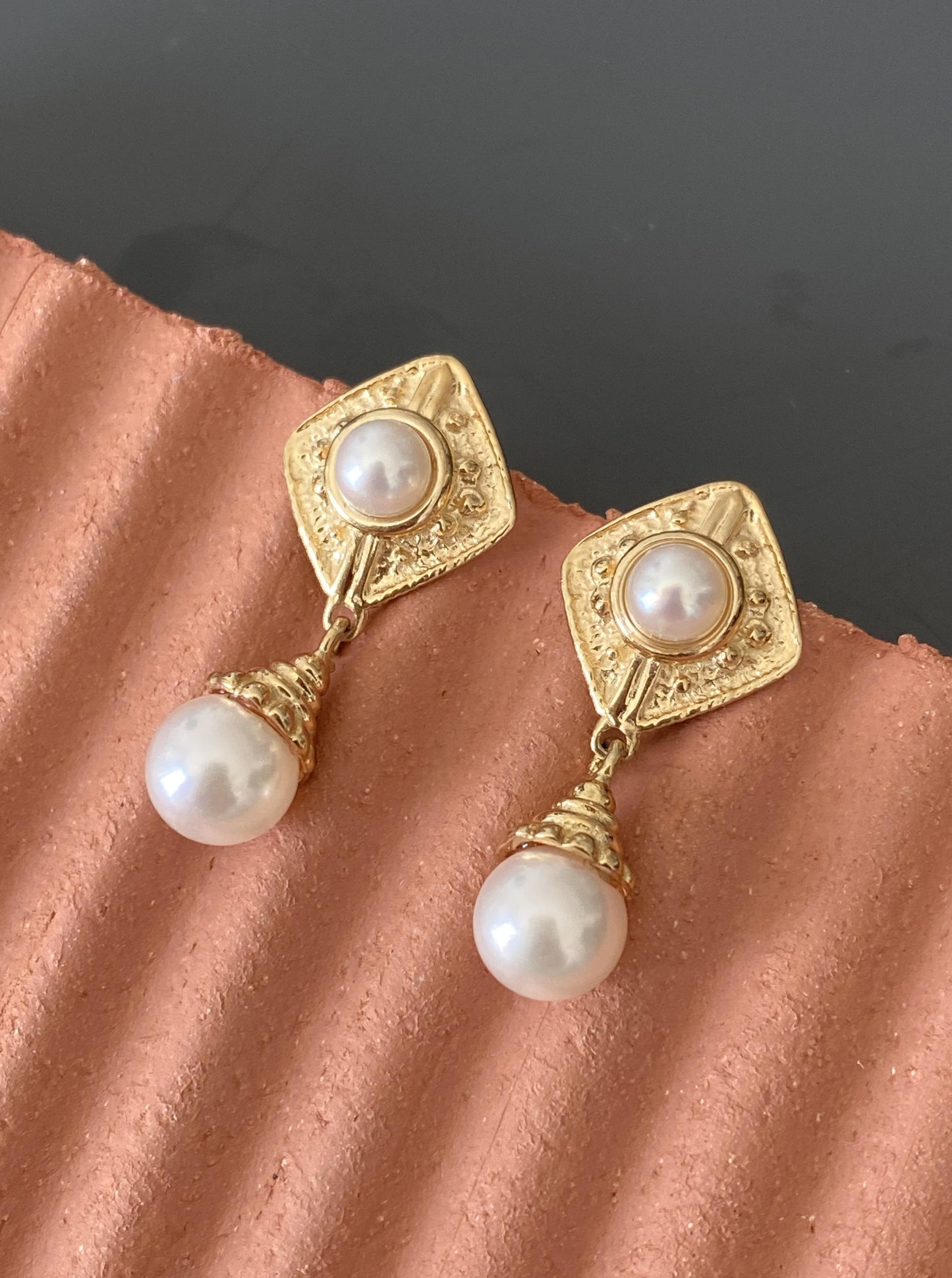 Vintage Double Pearl Earrings