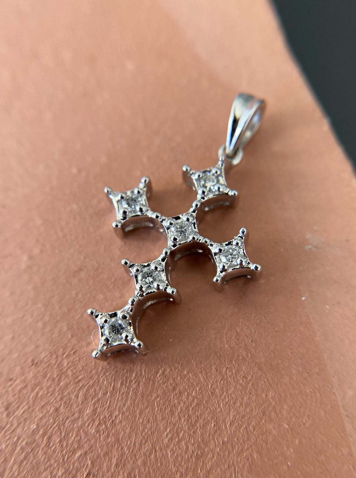White Gold Diamond Cross Pendant