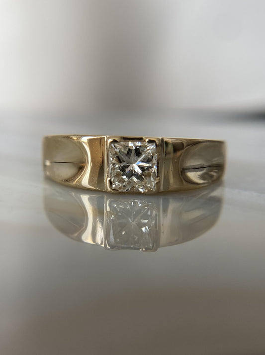 Estate Princess Cut Diamond Band