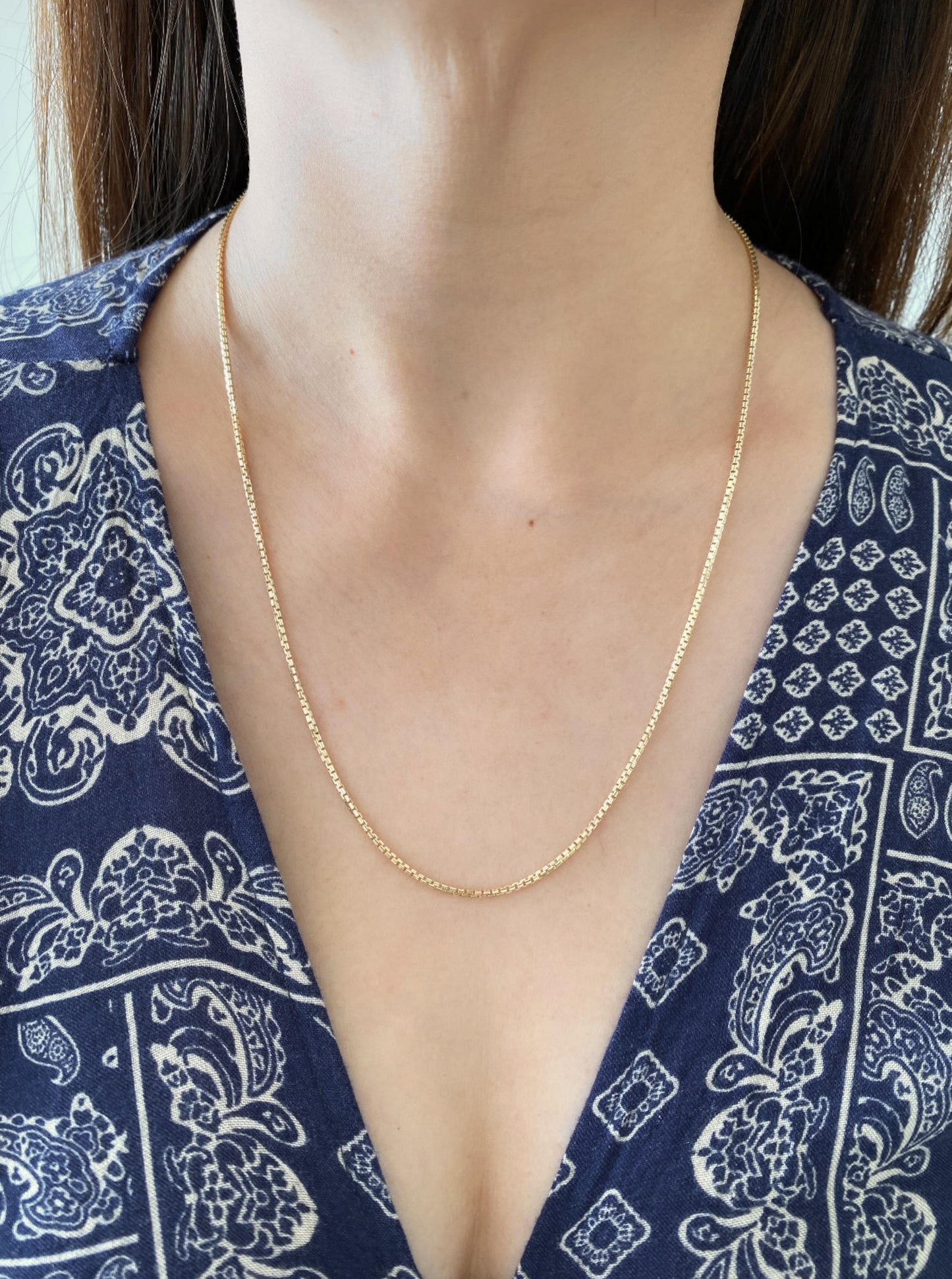 20" Diamond Cut Round Box Chain