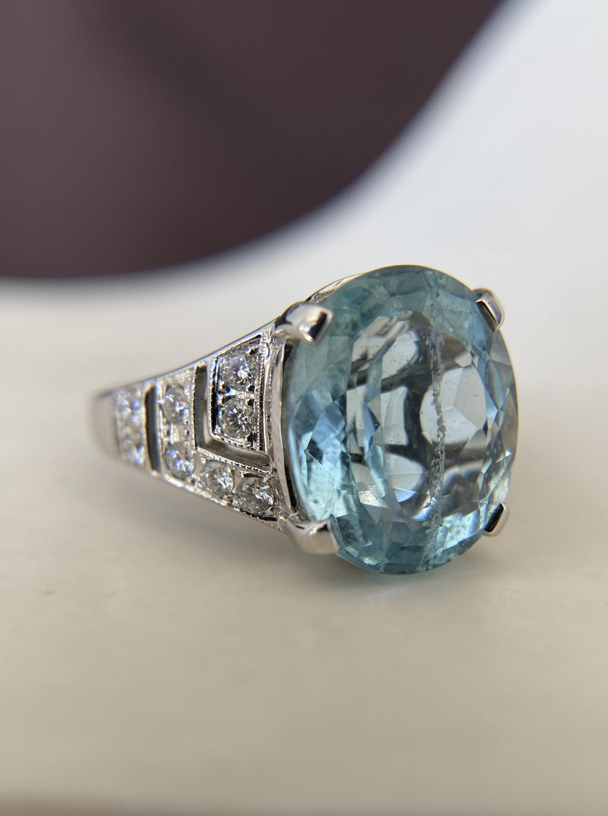 Vintage Aquamarine Cocktail Ring