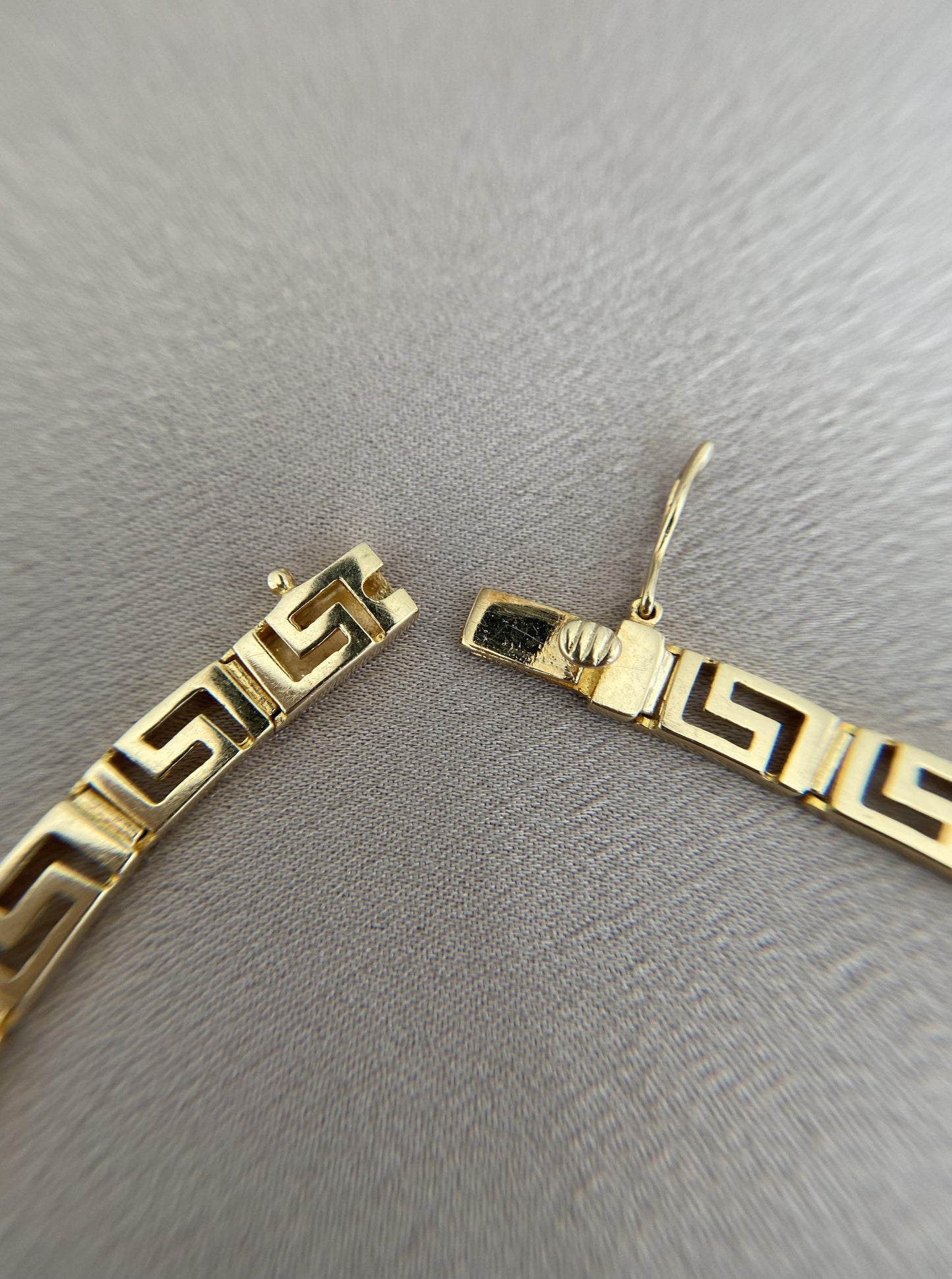 14K Greek Design Collar Necklace