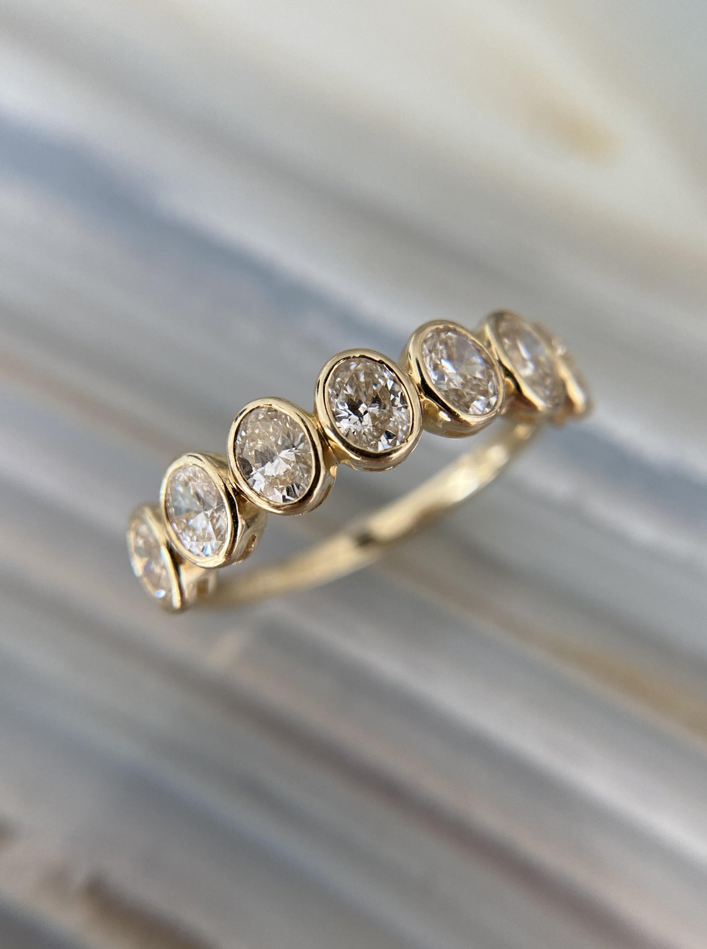 Oval Bezel Diamond Ring