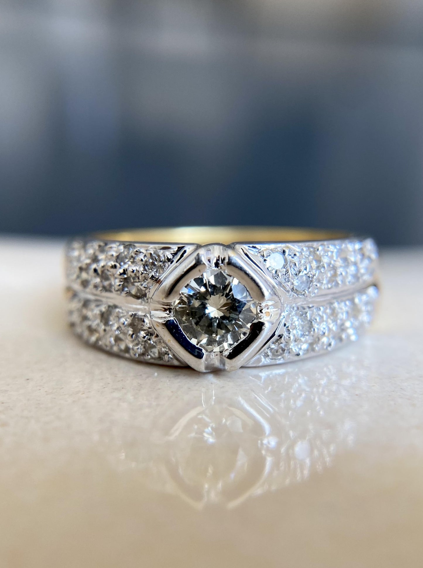 Vintage Diamond Cluster Band