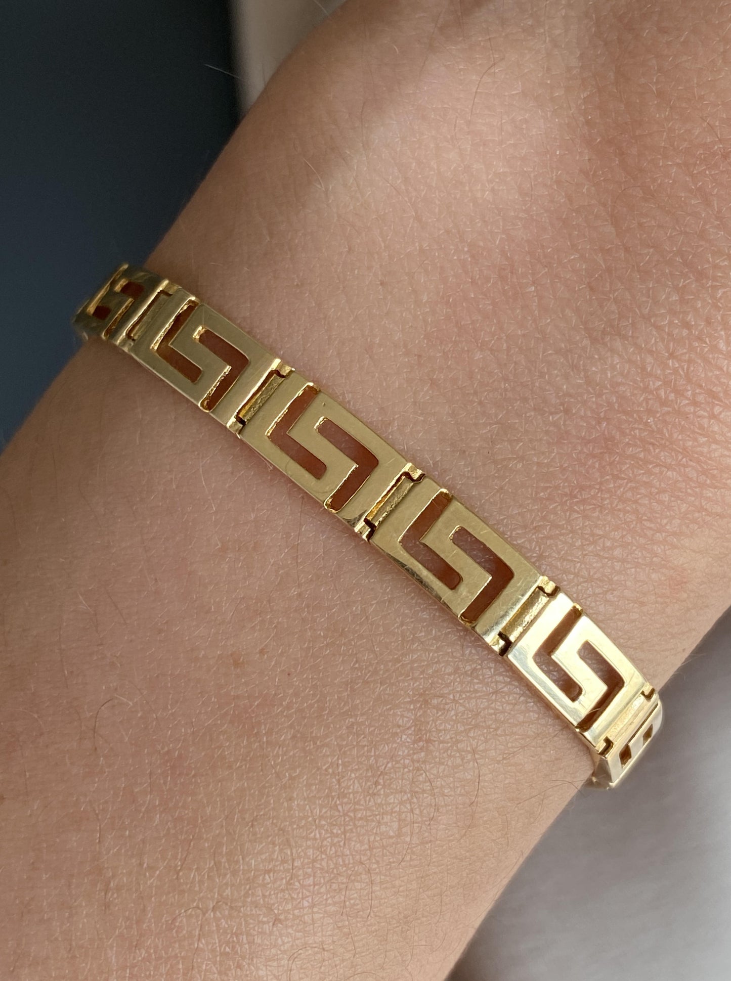 14K Greek Pattern Bracelet