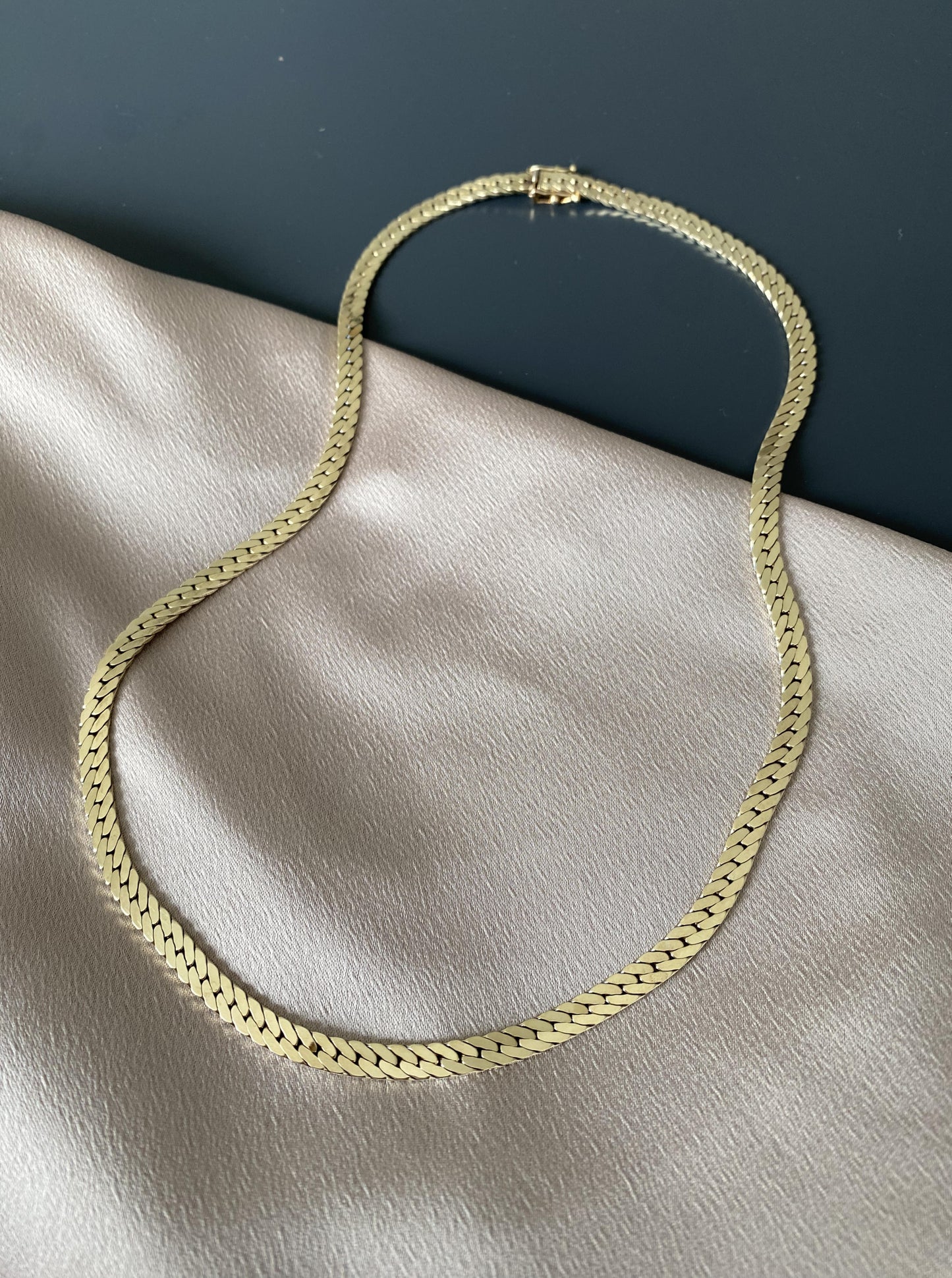 14K Flat Cuban Chain