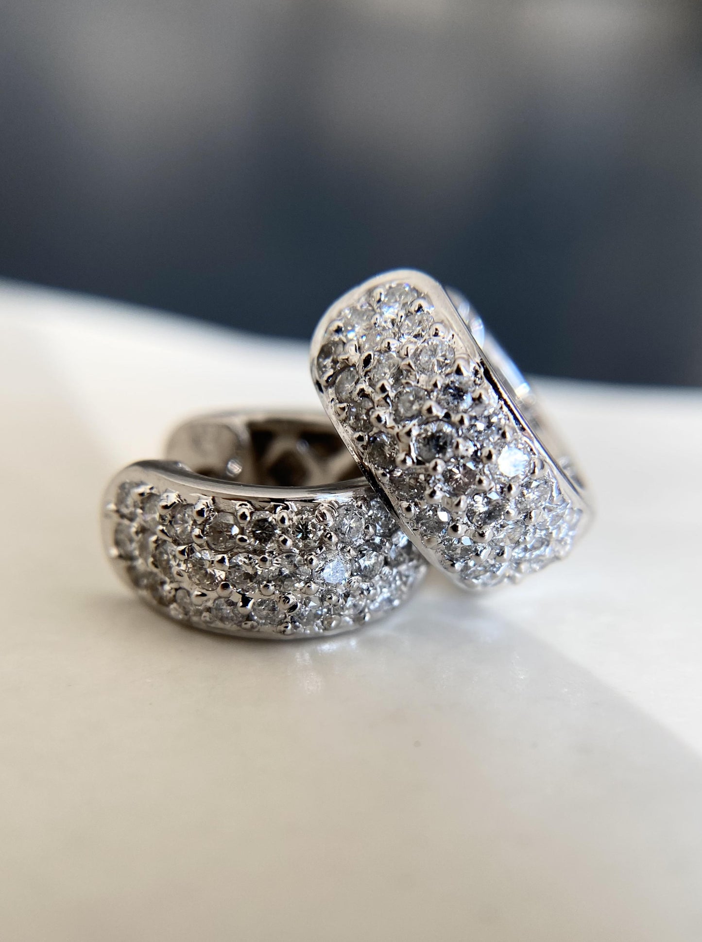Chunky Donut Diamond Huggies