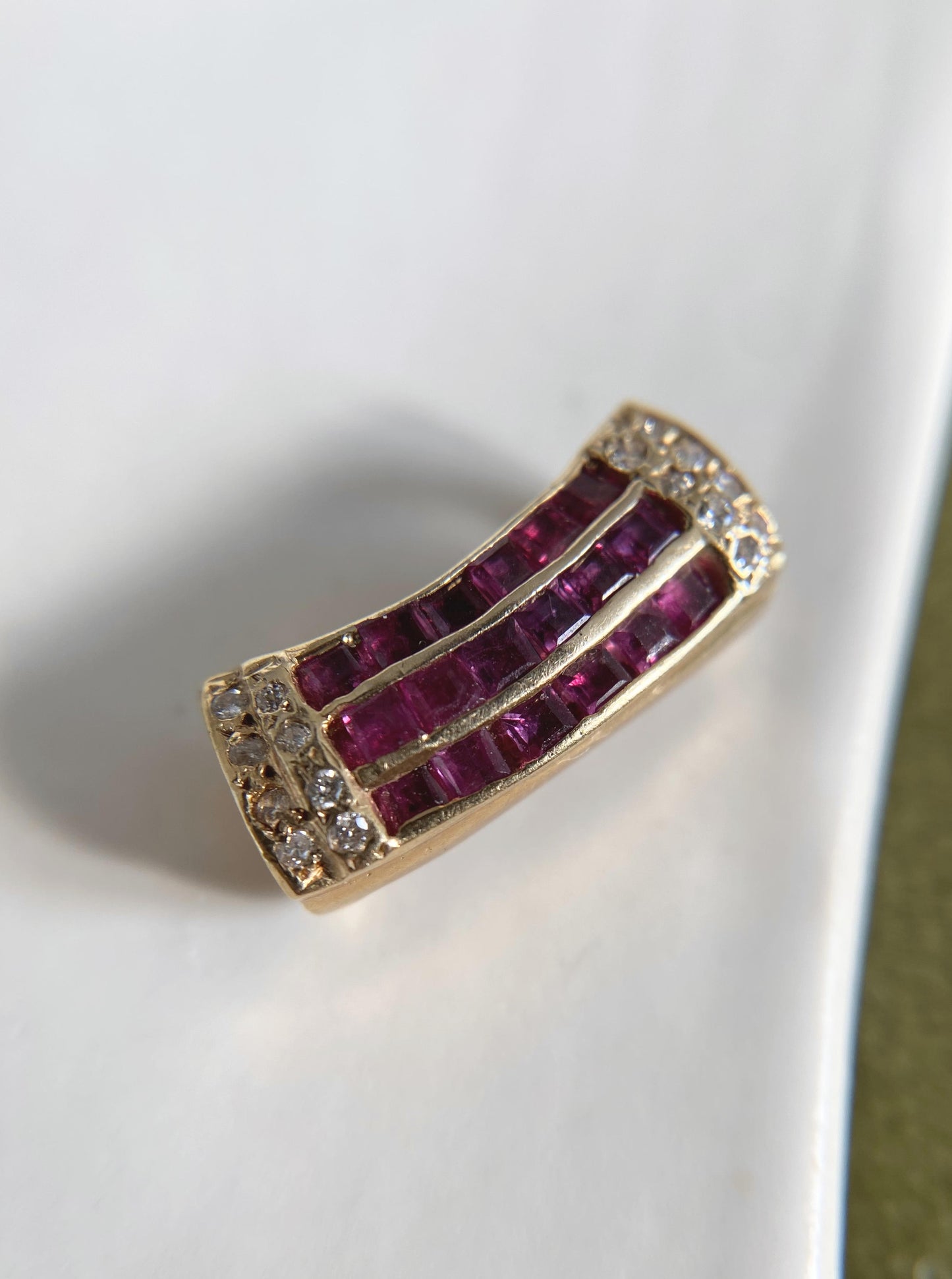 Vintage Ruby Slider Pendant