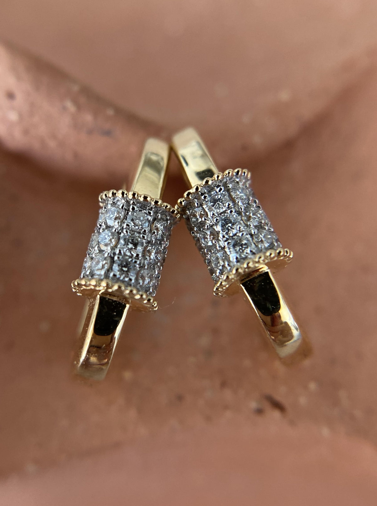 Diamond Carabiner Hoops