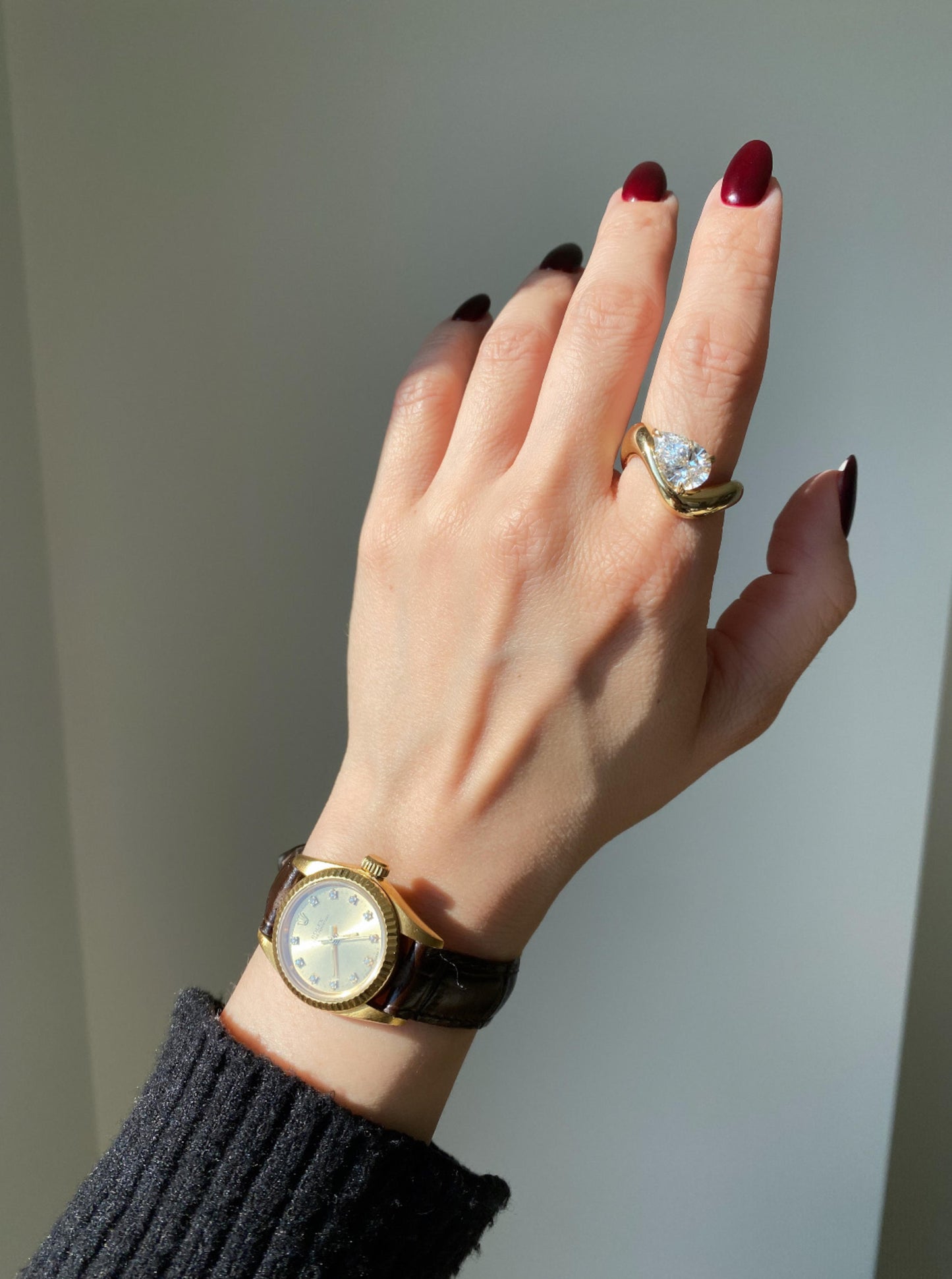Chunky Wavy Lab Diamond Ring