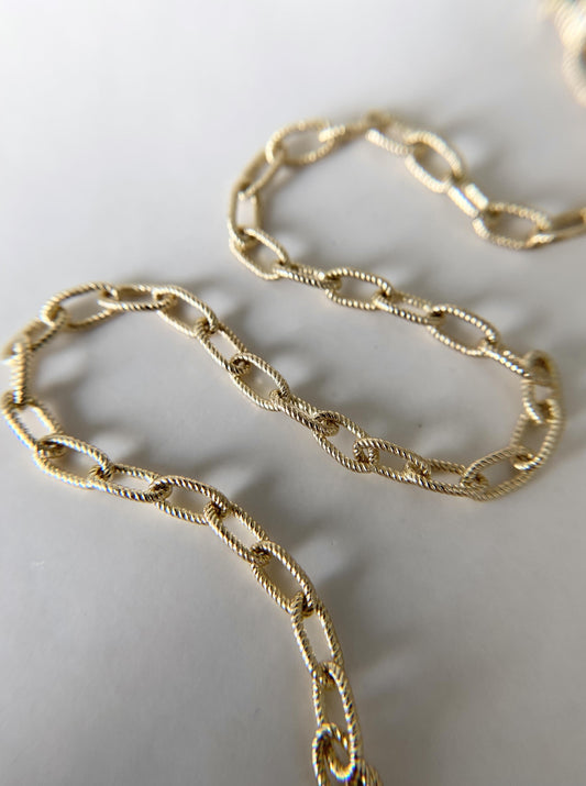 14K Oval Rope Anklet