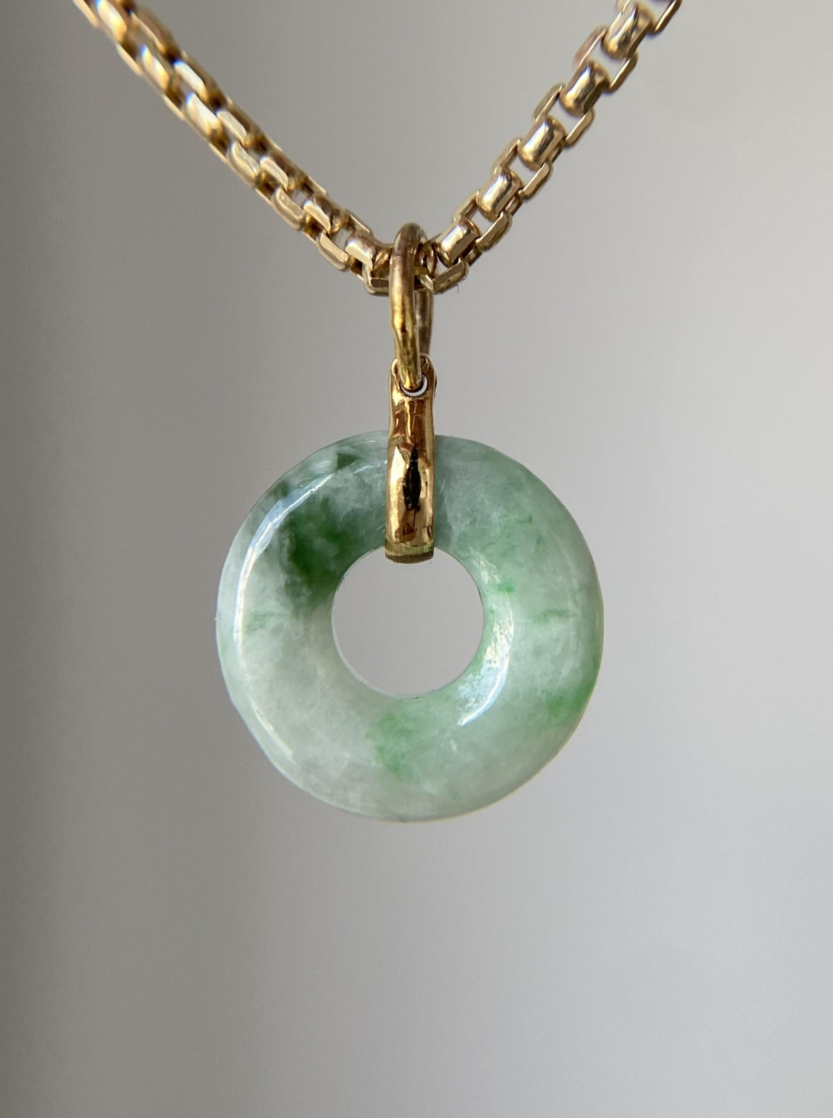 Green Jade Coin Charm