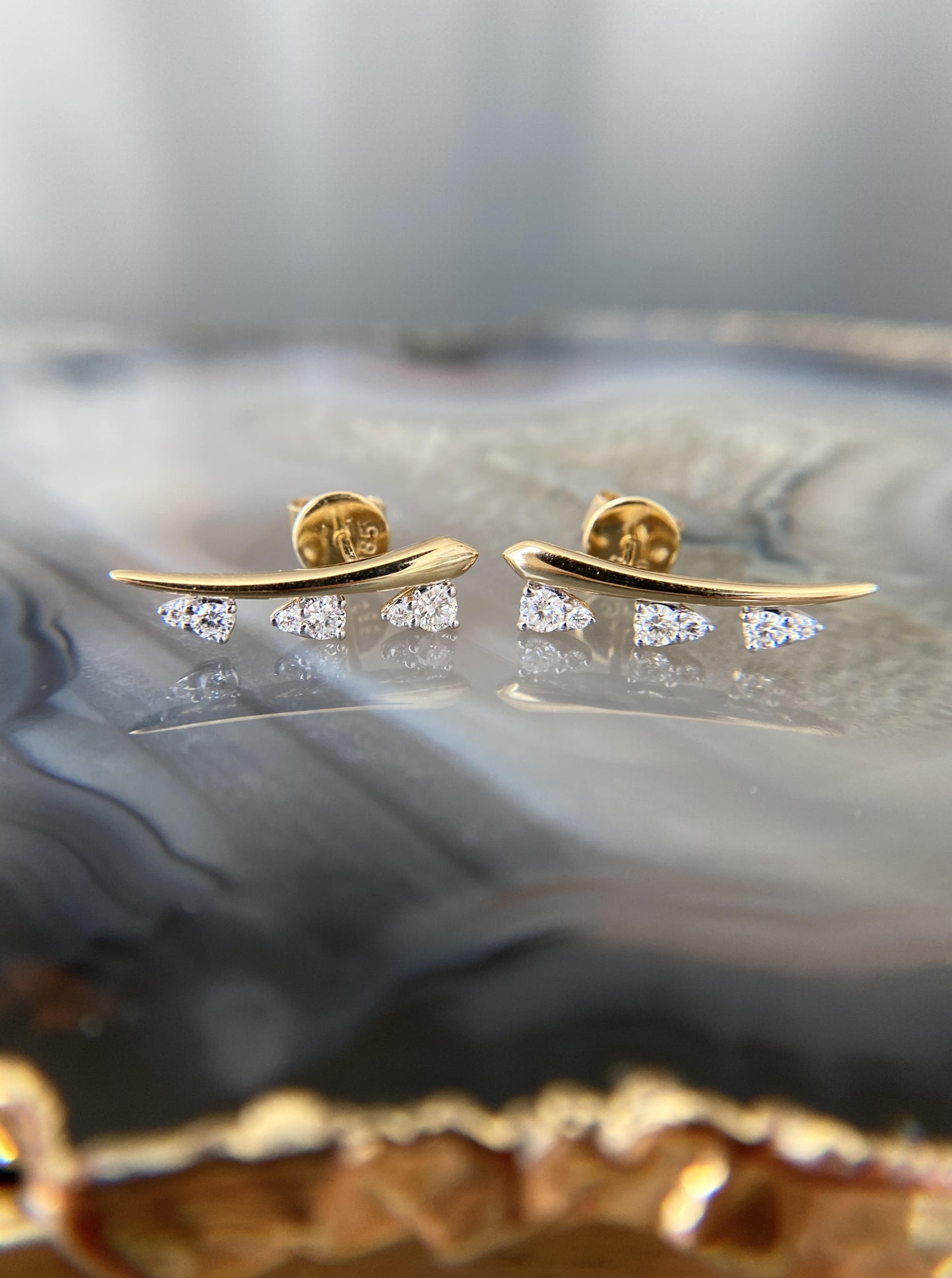 Diamond Bar Studs