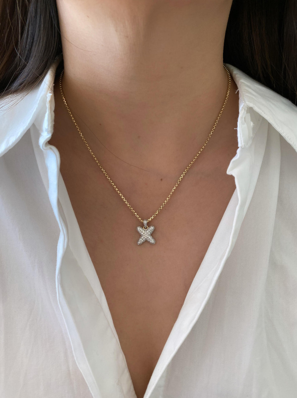 Letter "X" Diamond Charm