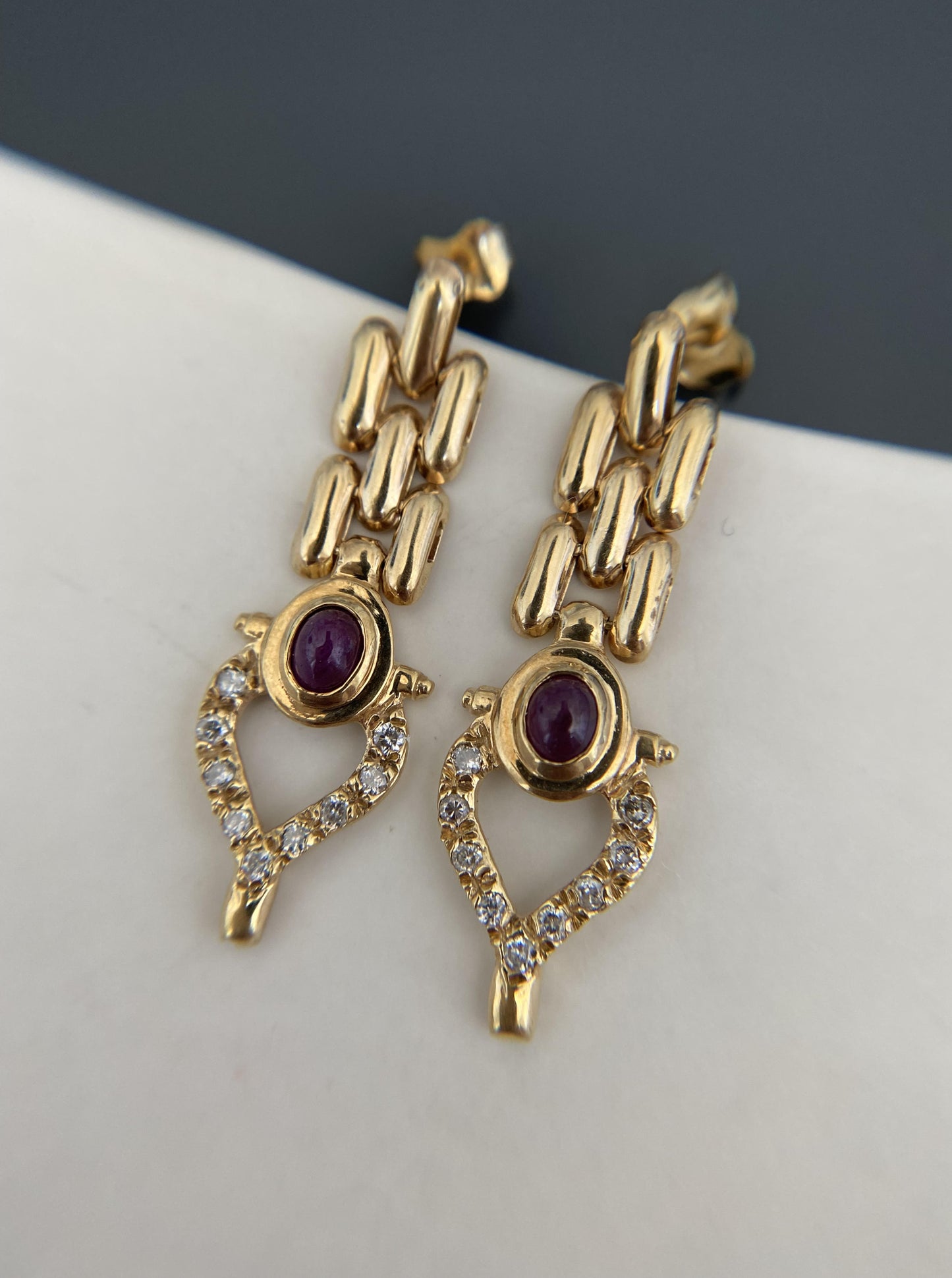 Vintage Ruby Earrings
