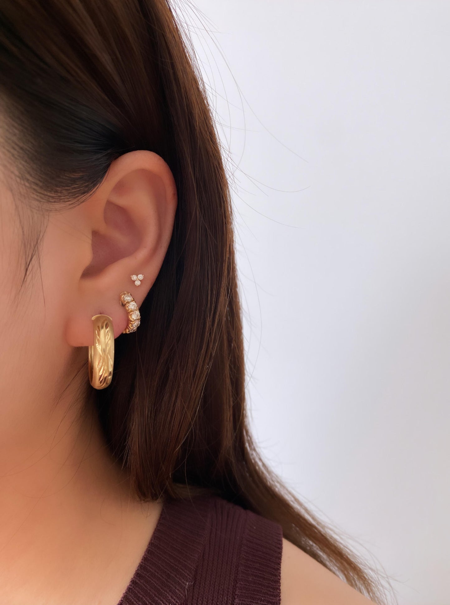 Firework Diamond Cut Hoops