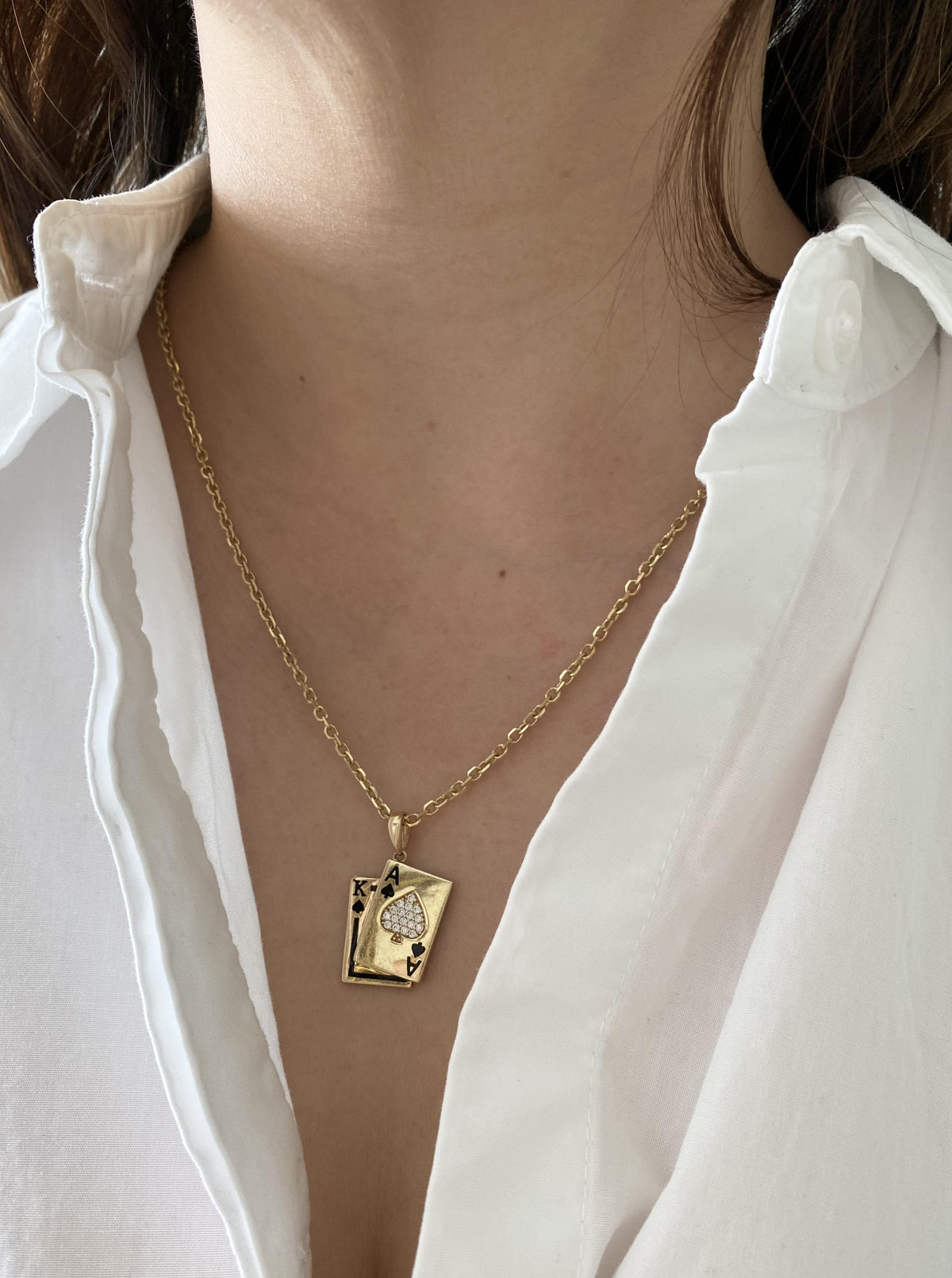 Vintage Poker Card Charm