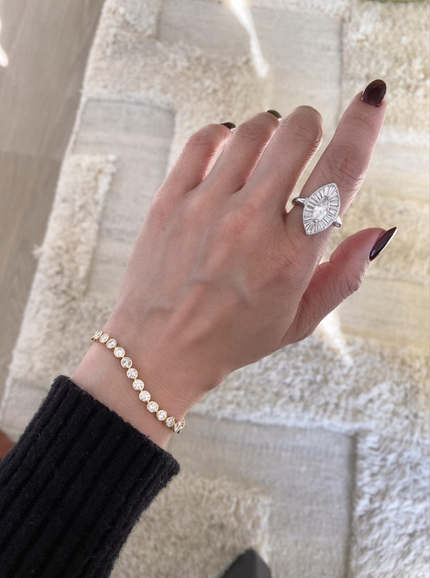Bezel Tennis Diamond Bracelet