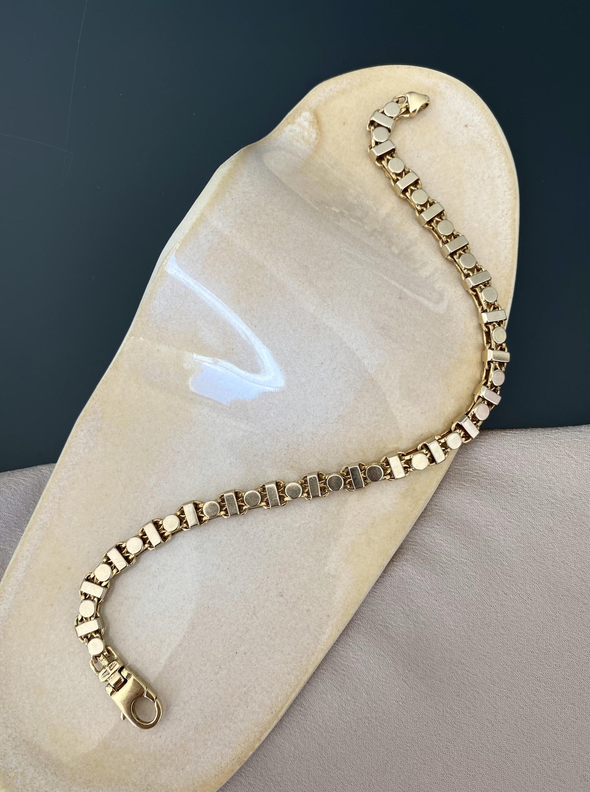 Vintage Rectangular & Circle Bracelet