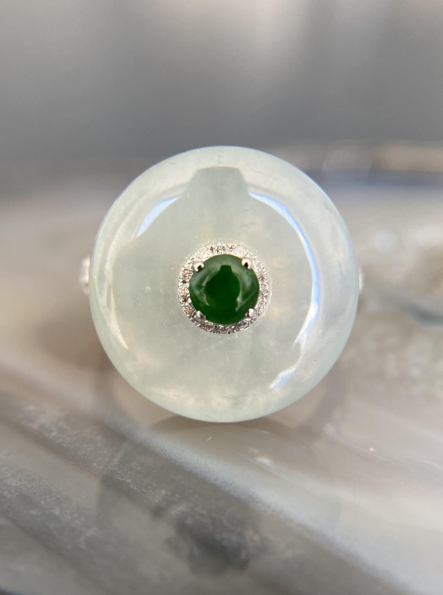 Ice Jade Coin Ring