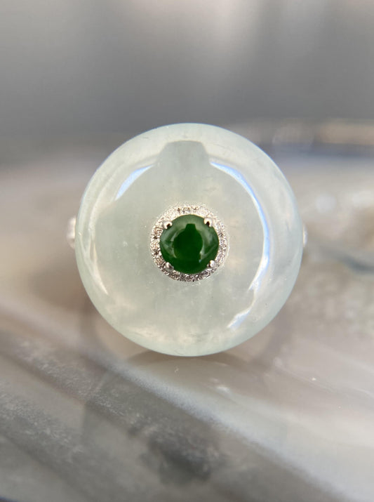 Ice Jade Coin Ring