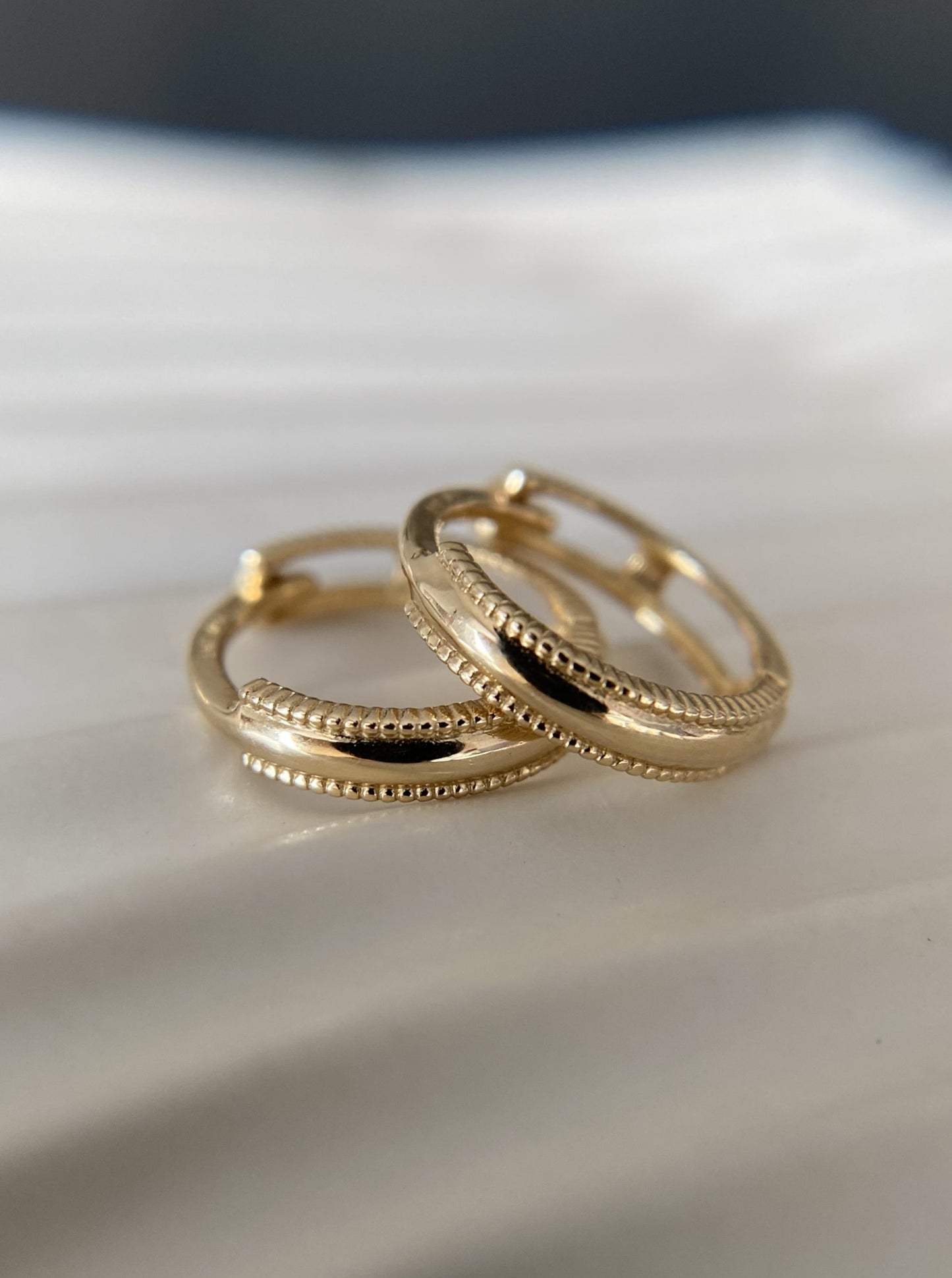 Milgrain Hoops