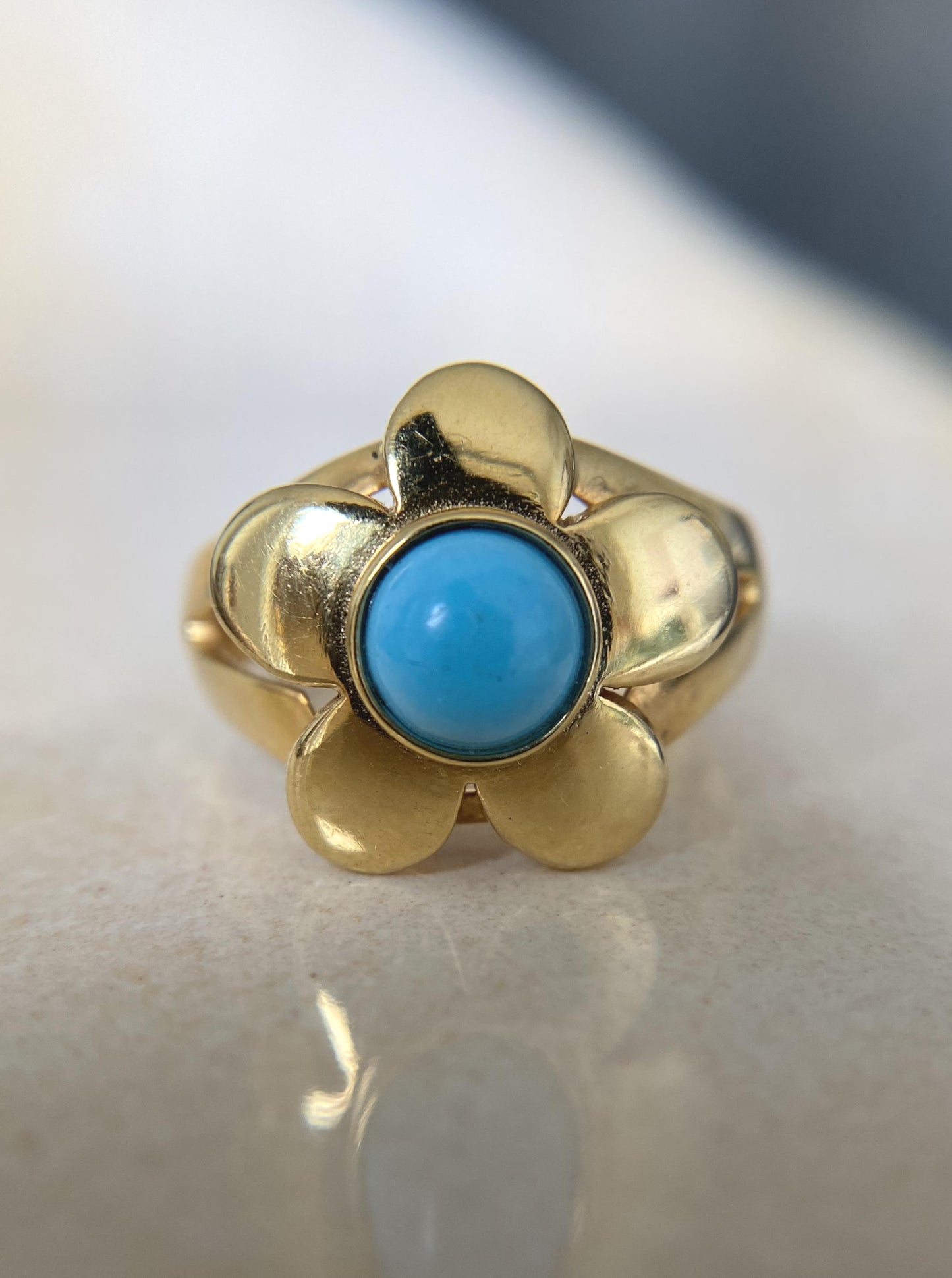 Floral Turquoise Ring