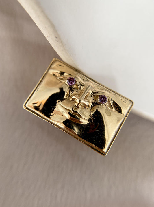 18K Face Ring Band