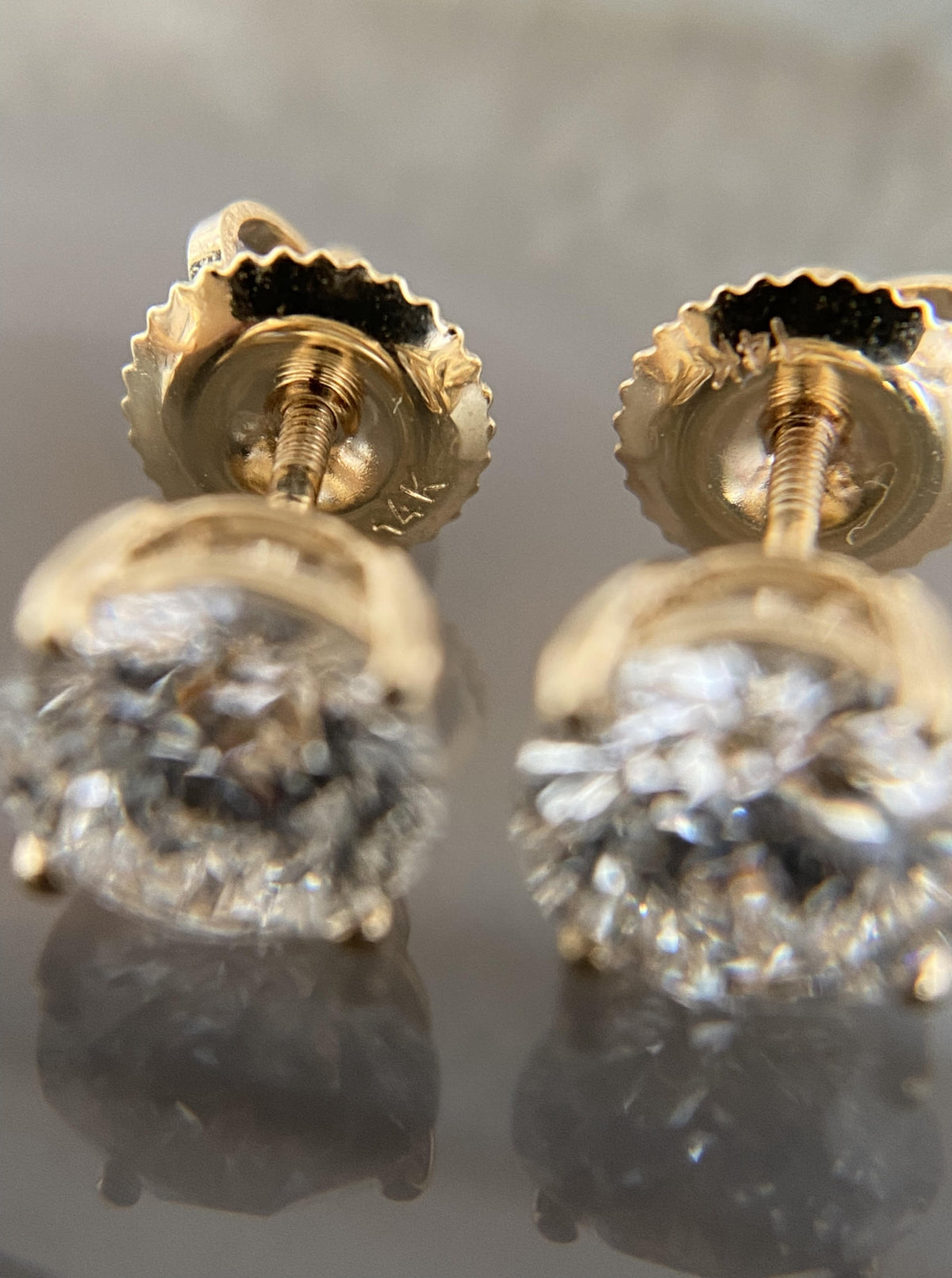 14K Lab Diamond Studs (2ct)