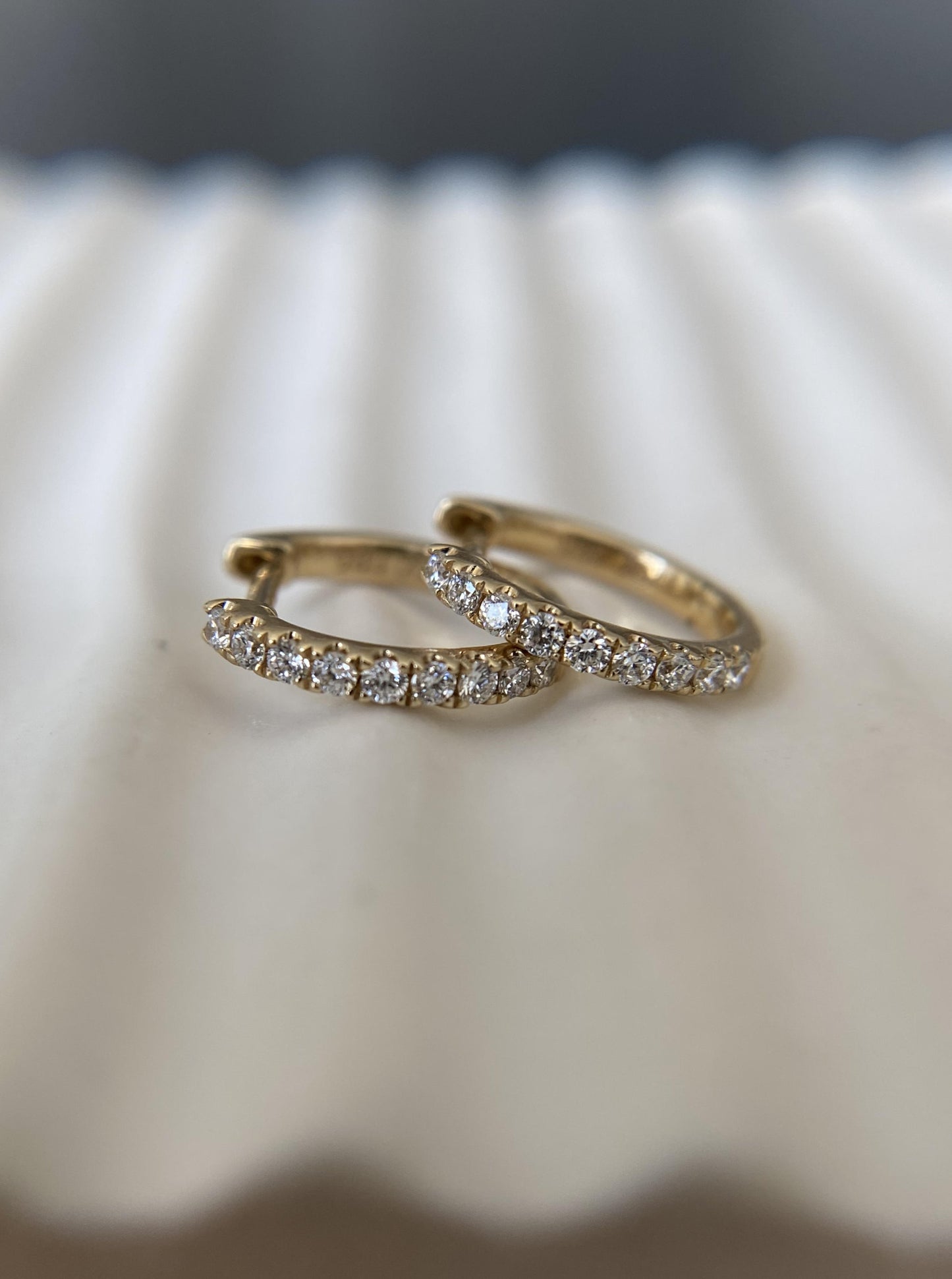 Dainty Small Diamond Hoops