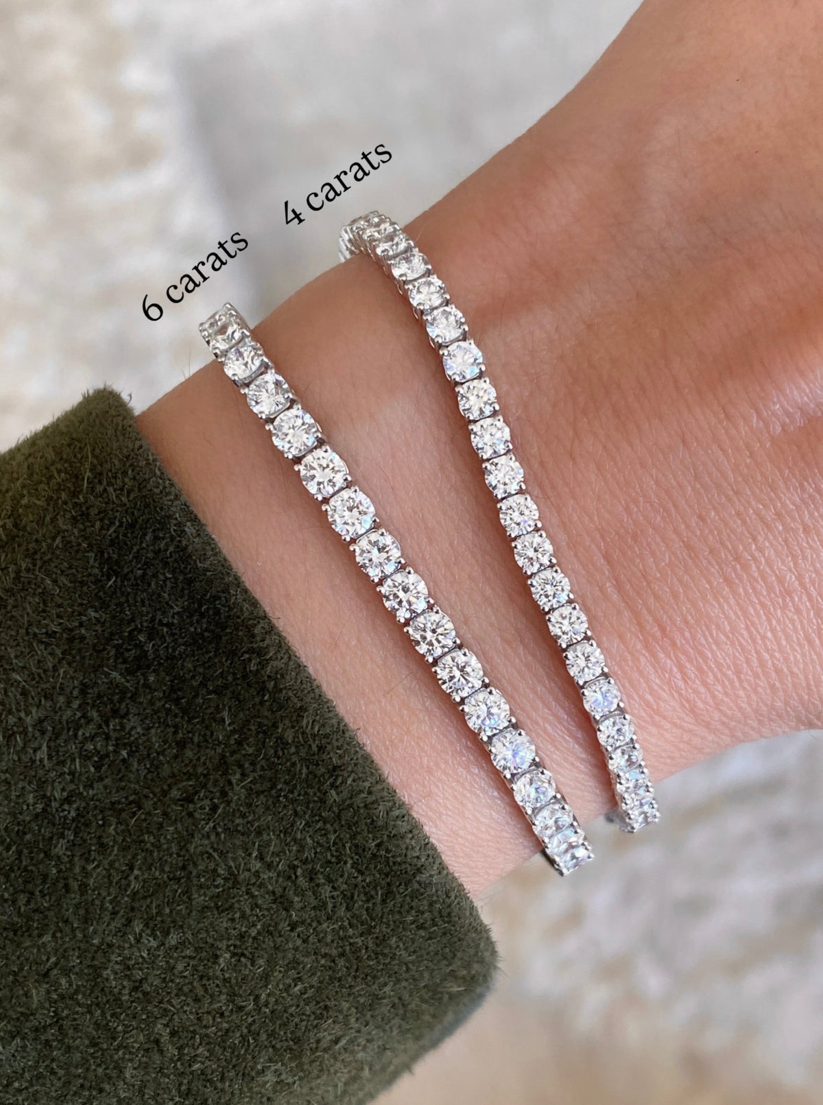 14K Lab Diamond Bracelets