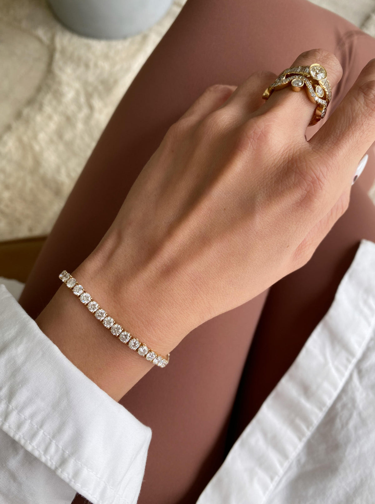 7.15 Carats Lab Diamond Bracelet